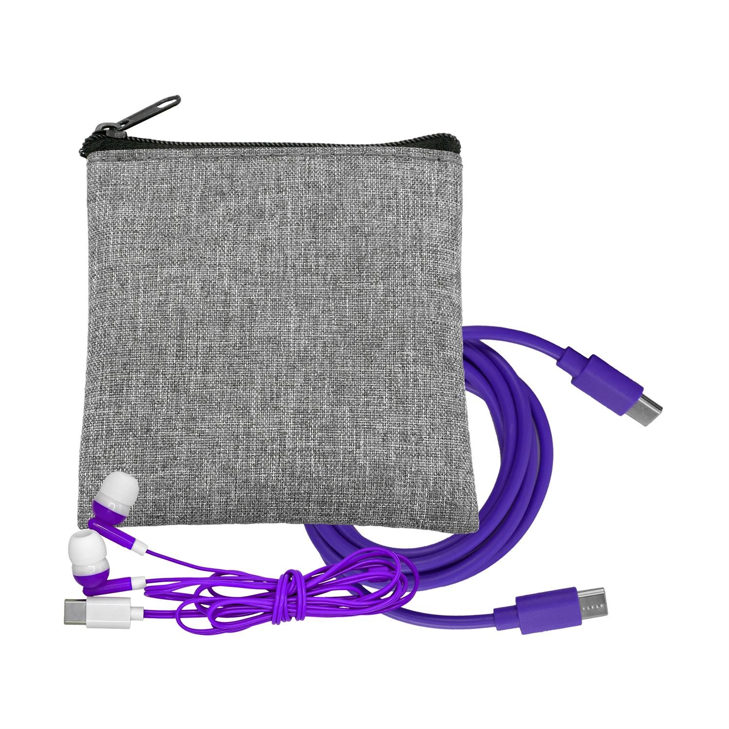 Recycled C to C Cable & Ear Bud Set 1