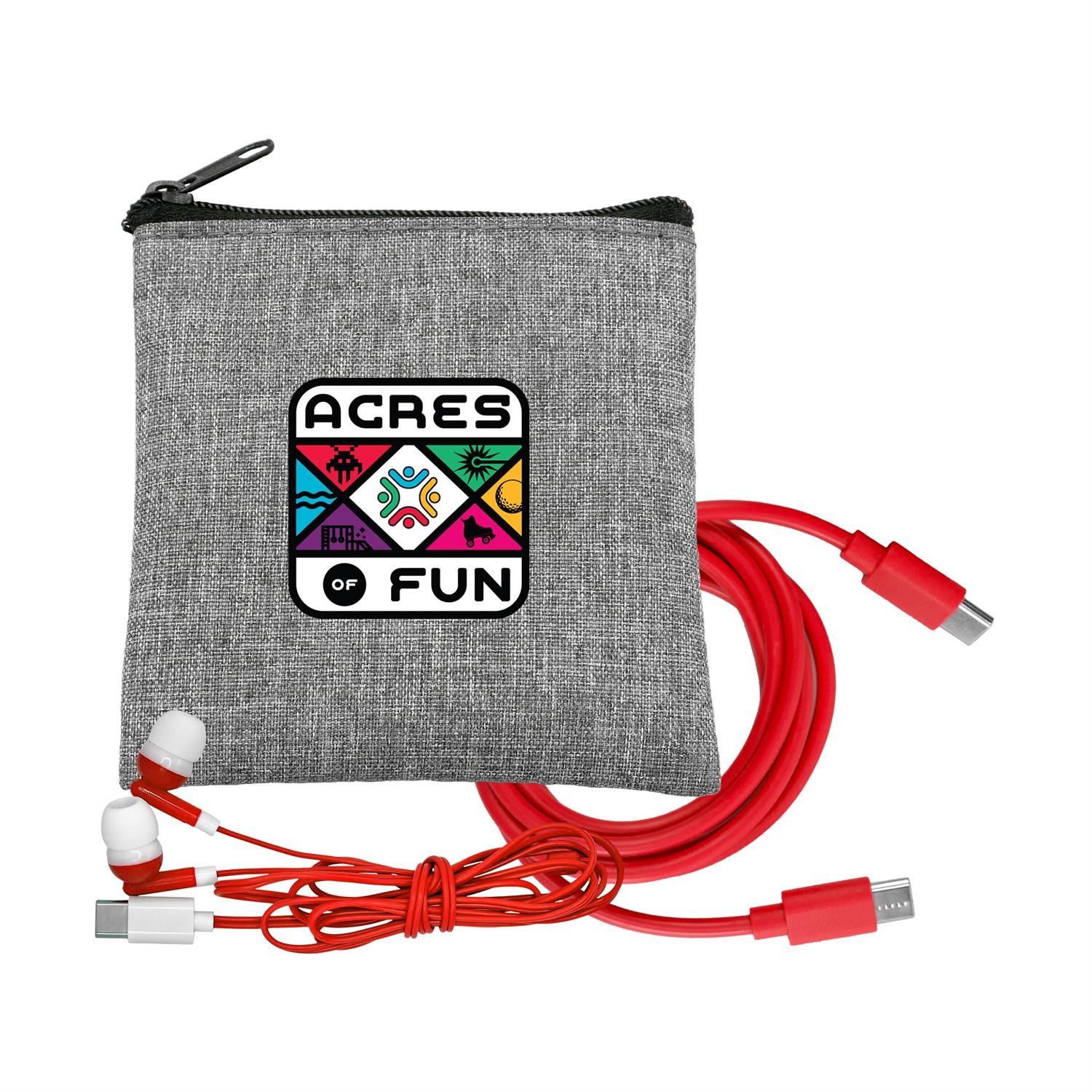 Recycled C to C Cable & Ear Bud Set 1