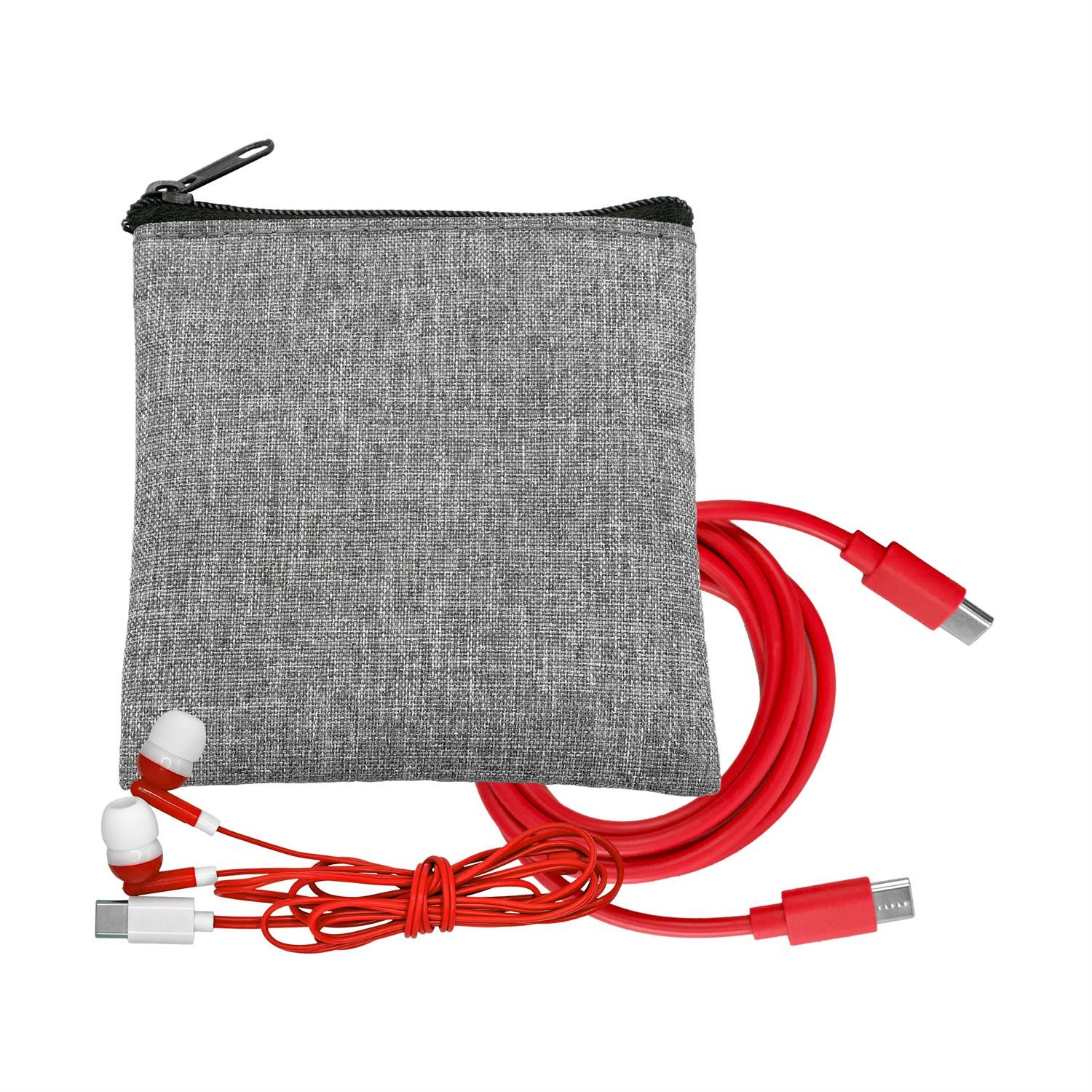 Recycled C to C Cable & Ear Bud Set 1