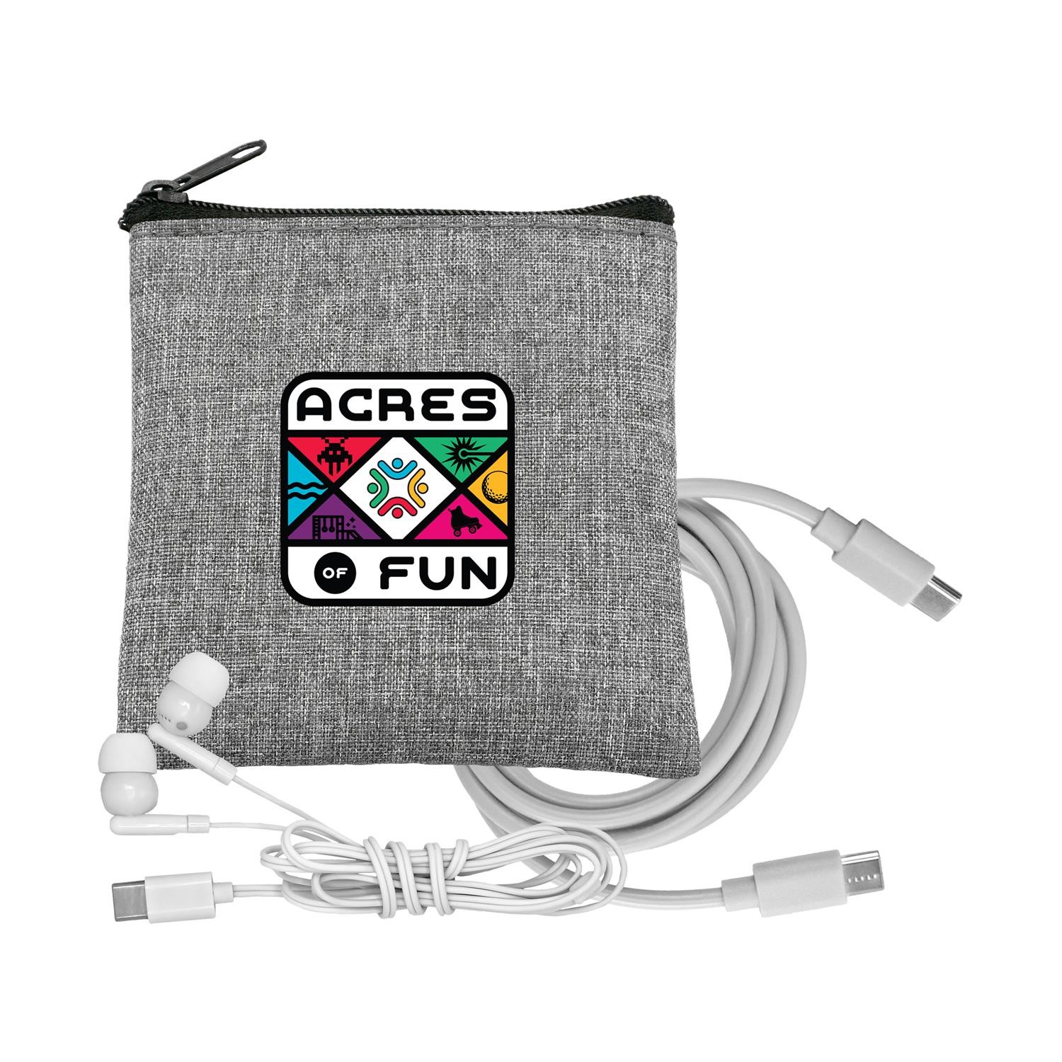 Recycled C to C Cable & Ear Bud Set 1