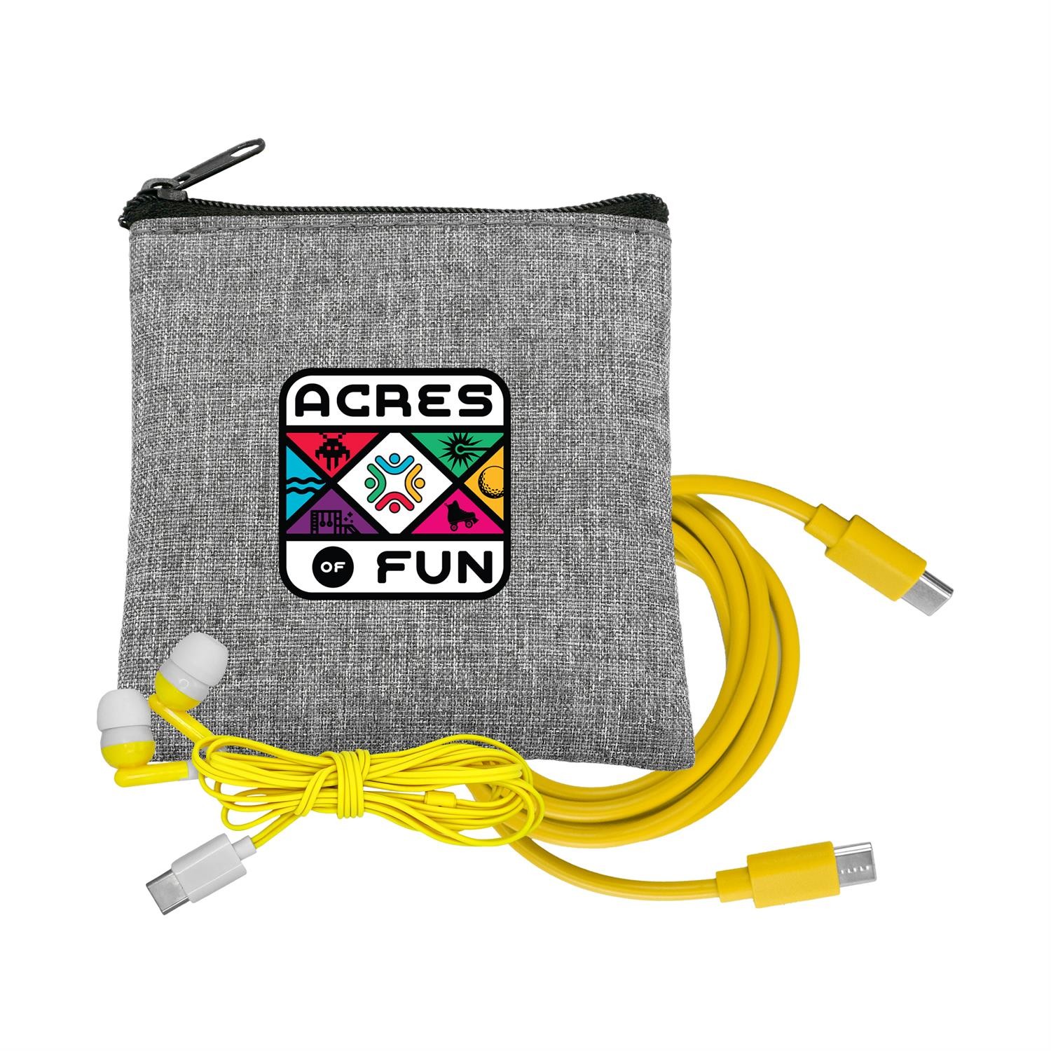 Recycled C to C Cable & Ear Bud Set 1