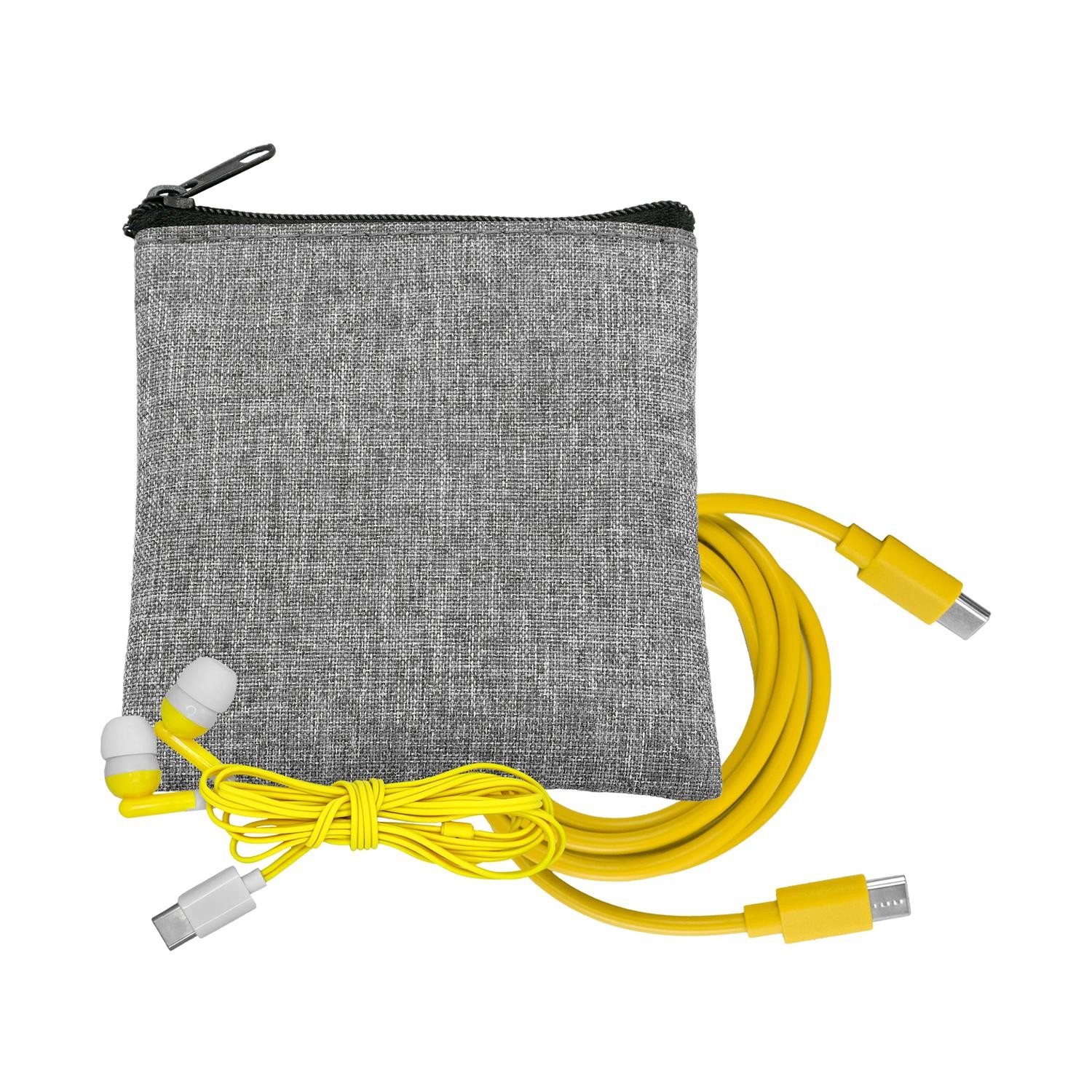 Recycled C to C Cable & Ear Bud Set 1