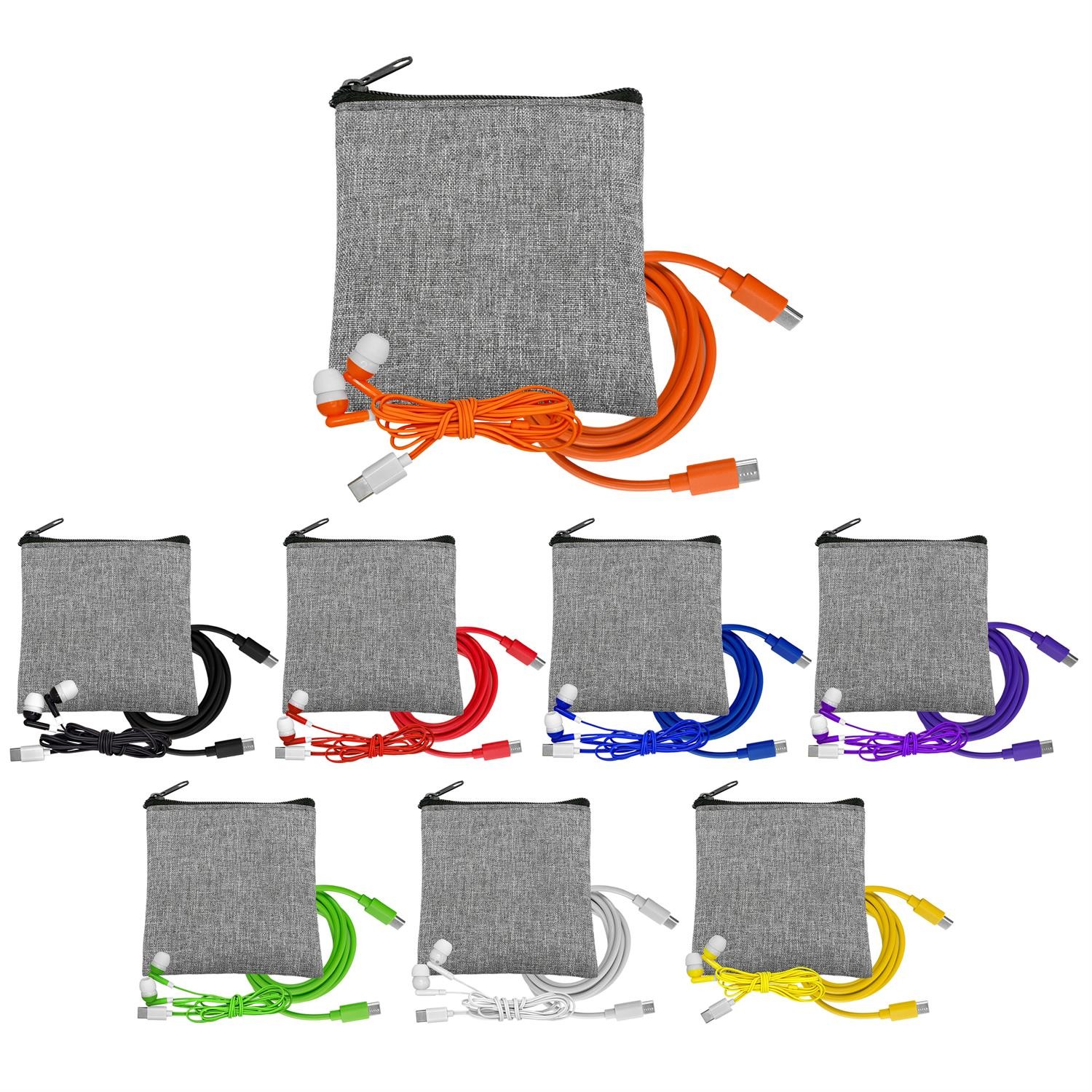 Recycled C to C Cable & Ear Bud Set 1