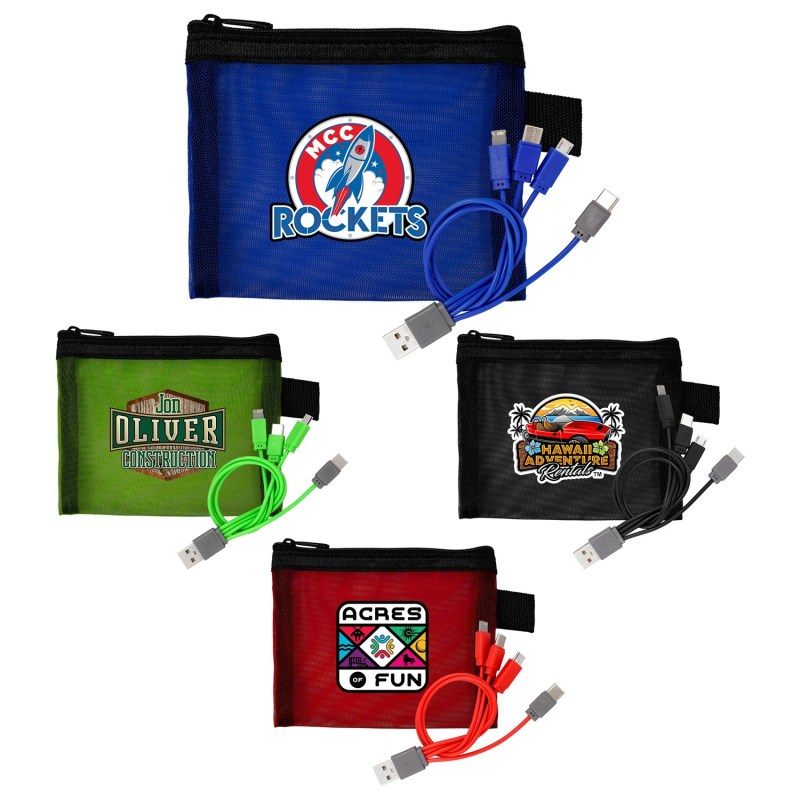 Recycled Mesh Cable Pouch 1 Recycled Mesh Cable Pouch 1