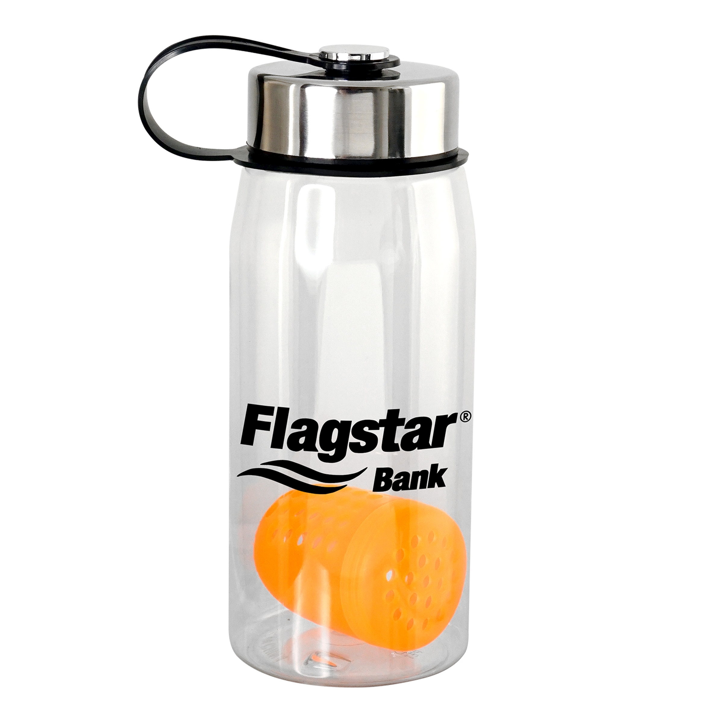 Metal Lanyard Lid 25 oz. Recycled Bottle with Floating Infuser 1