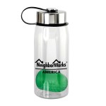 Metal Lanyard Lid 25 oz. Recycled Bottle with Floating Infuser - green Metal Lanyard Lid 25 oz. Recycled Bottle with Floating Infuser - green
