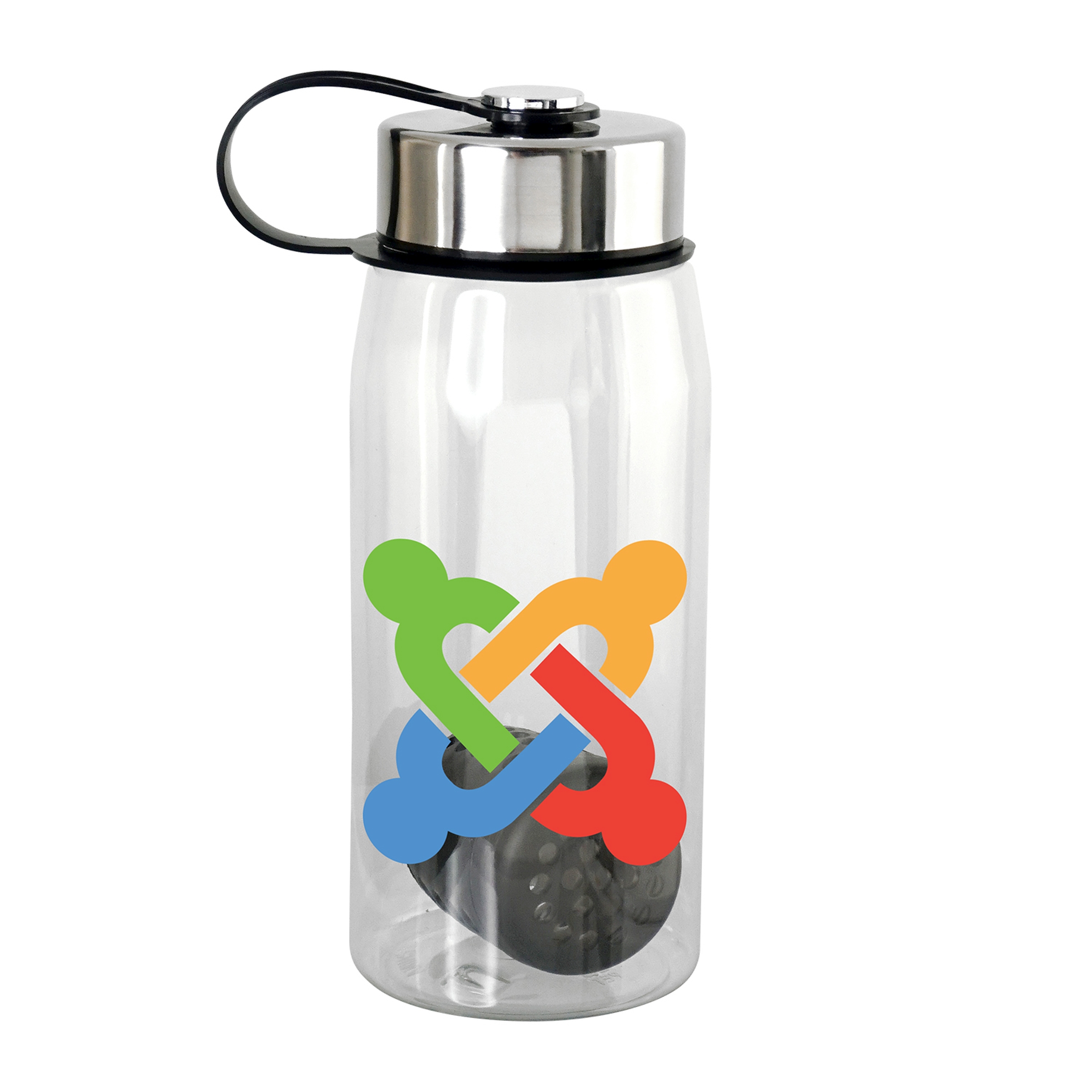 Metal Lanyard Lid 25 oz. Recycled Bottle with Floating Infuser 1