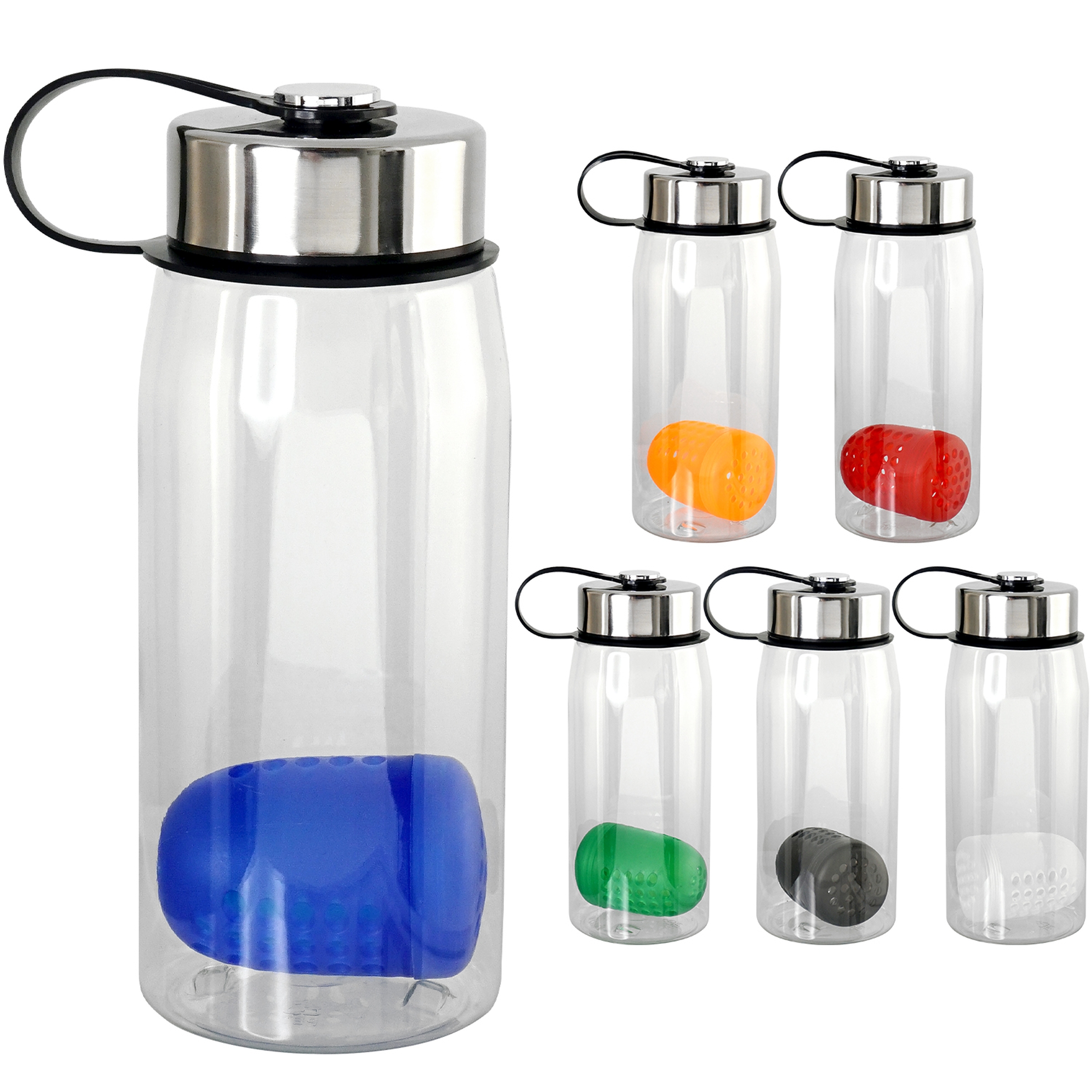 Metal Lanyard Lid 25 oz. Recycled Bottle with Floating Infuser 1