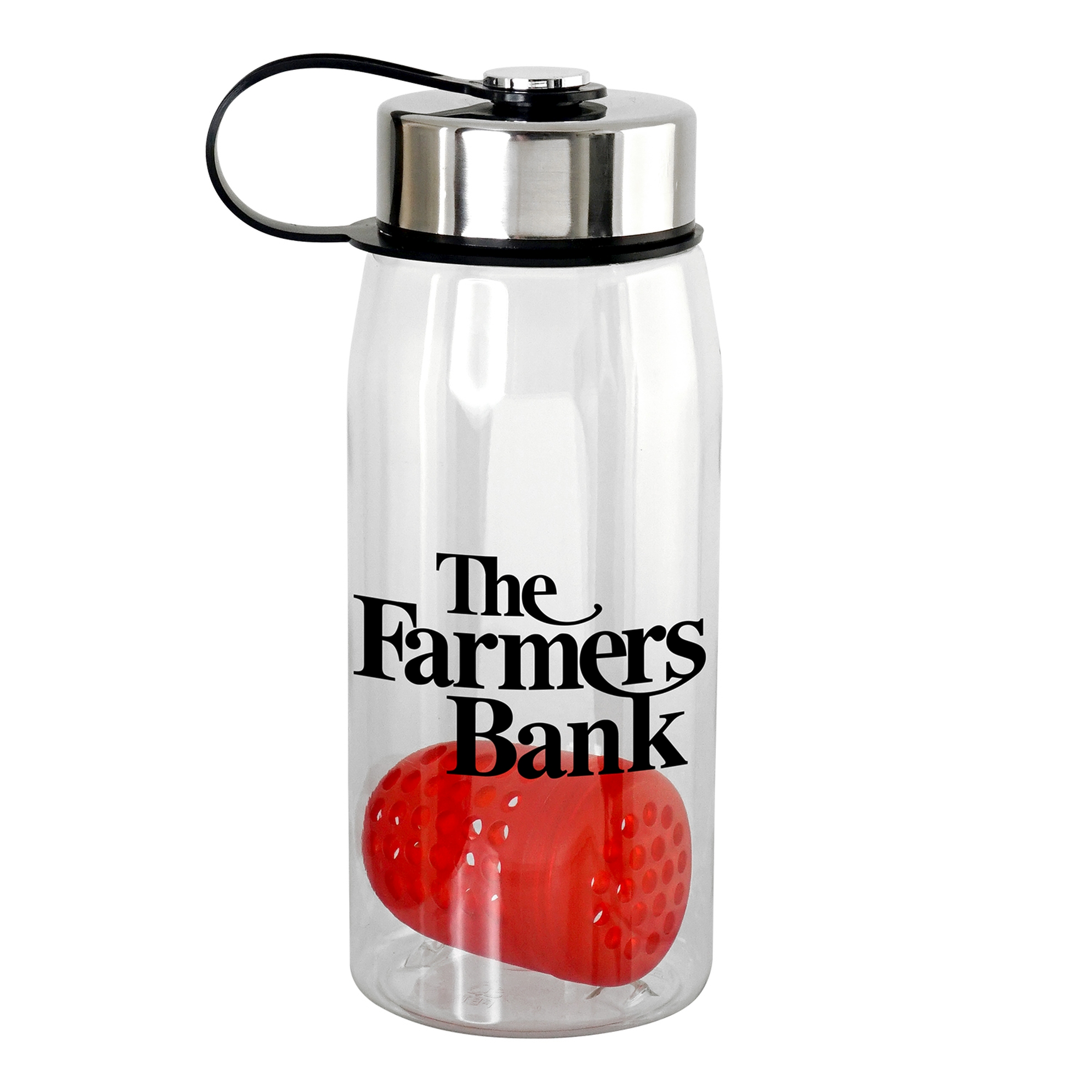 Metal Lanyard Lid 25 oz. Recycled Bottle with Floating Infuser 1