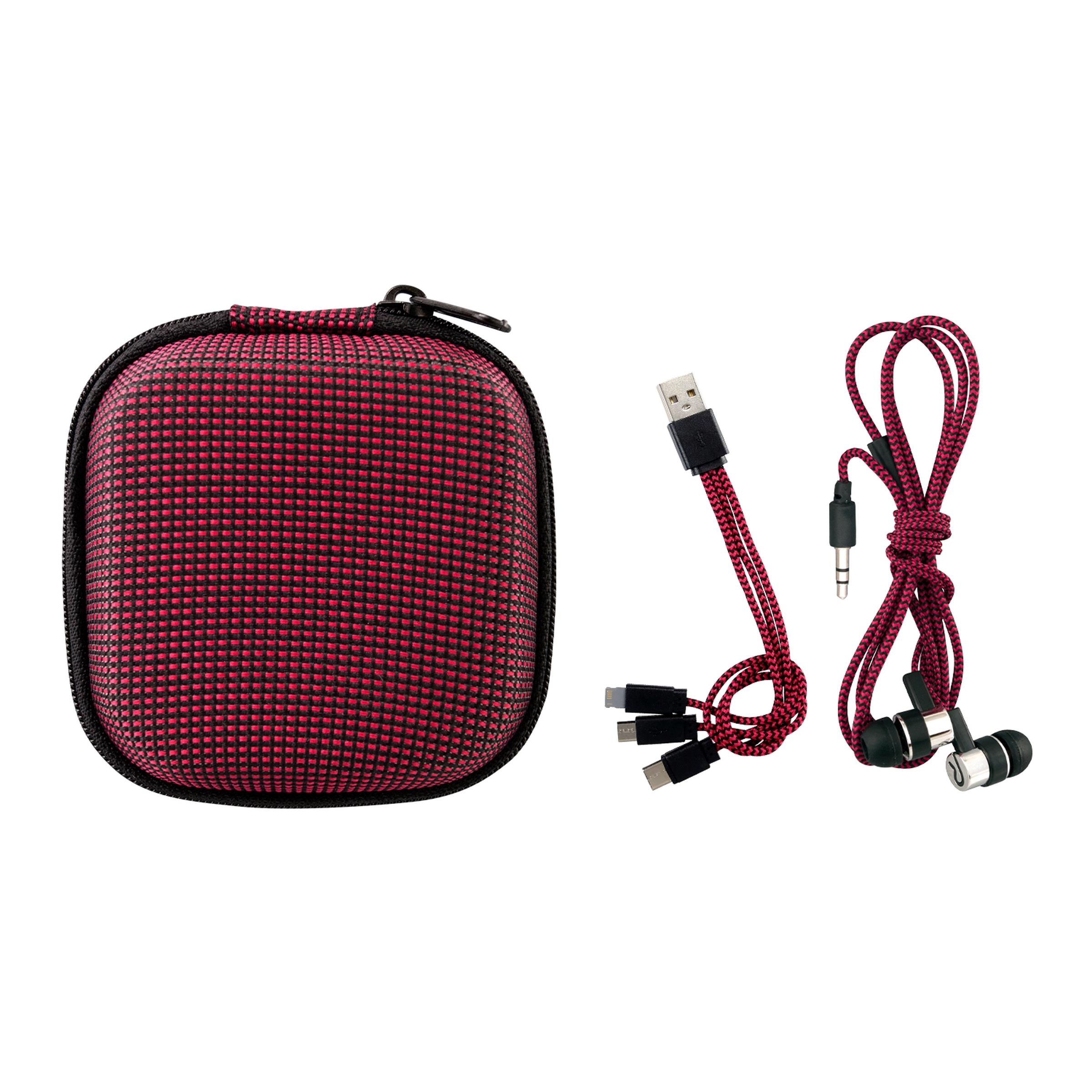 Textured Charging Cable Ear Bud Kit 1