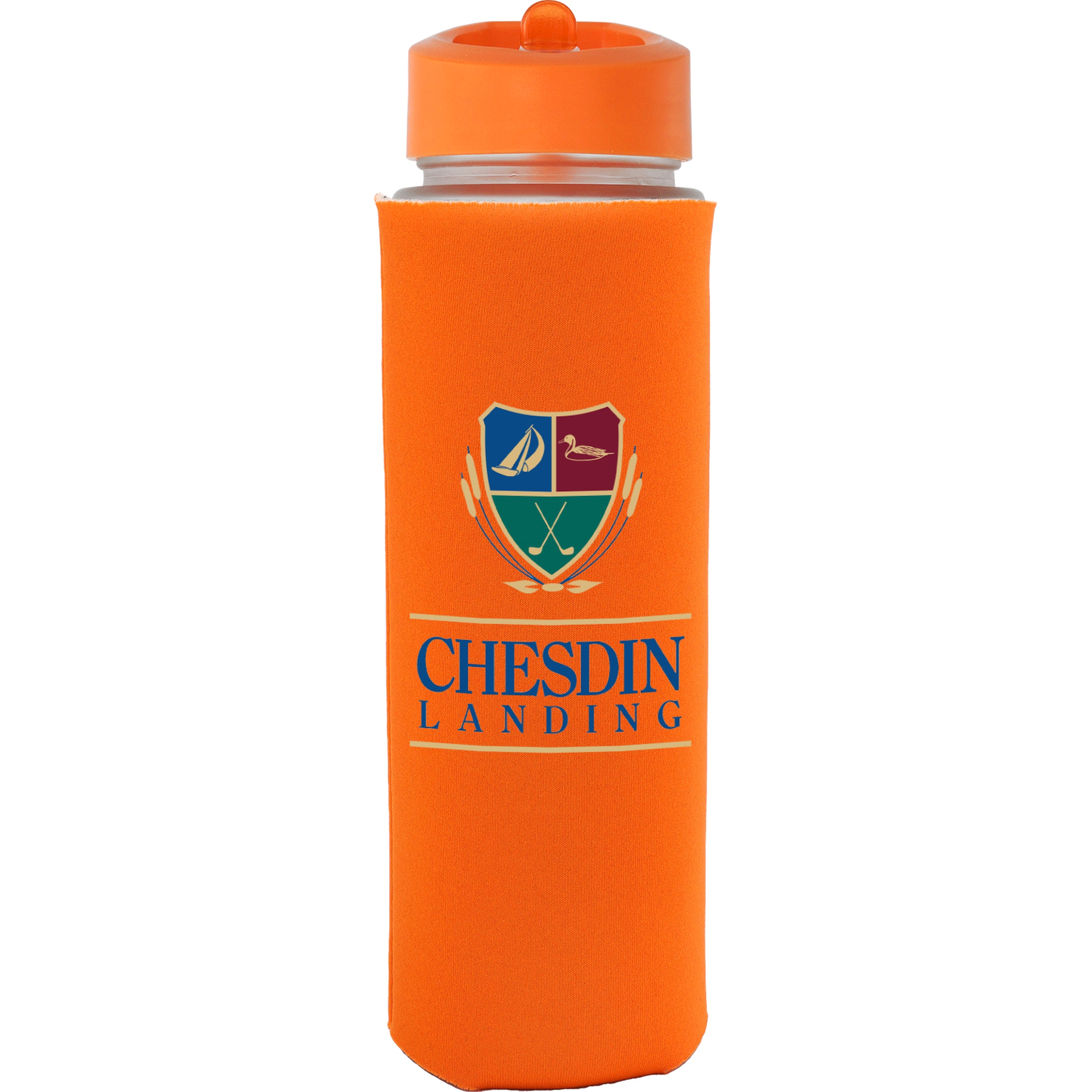 Pop Up 22 oz. Frosted Glass Sleeve Bottle 1