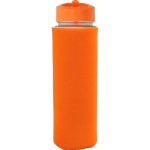 Pop Up 22 oz. Frosted Glass Sleeve Bottle - orange Pop Up 22 oz. Frosted Glass Sleeve Bottle - orange