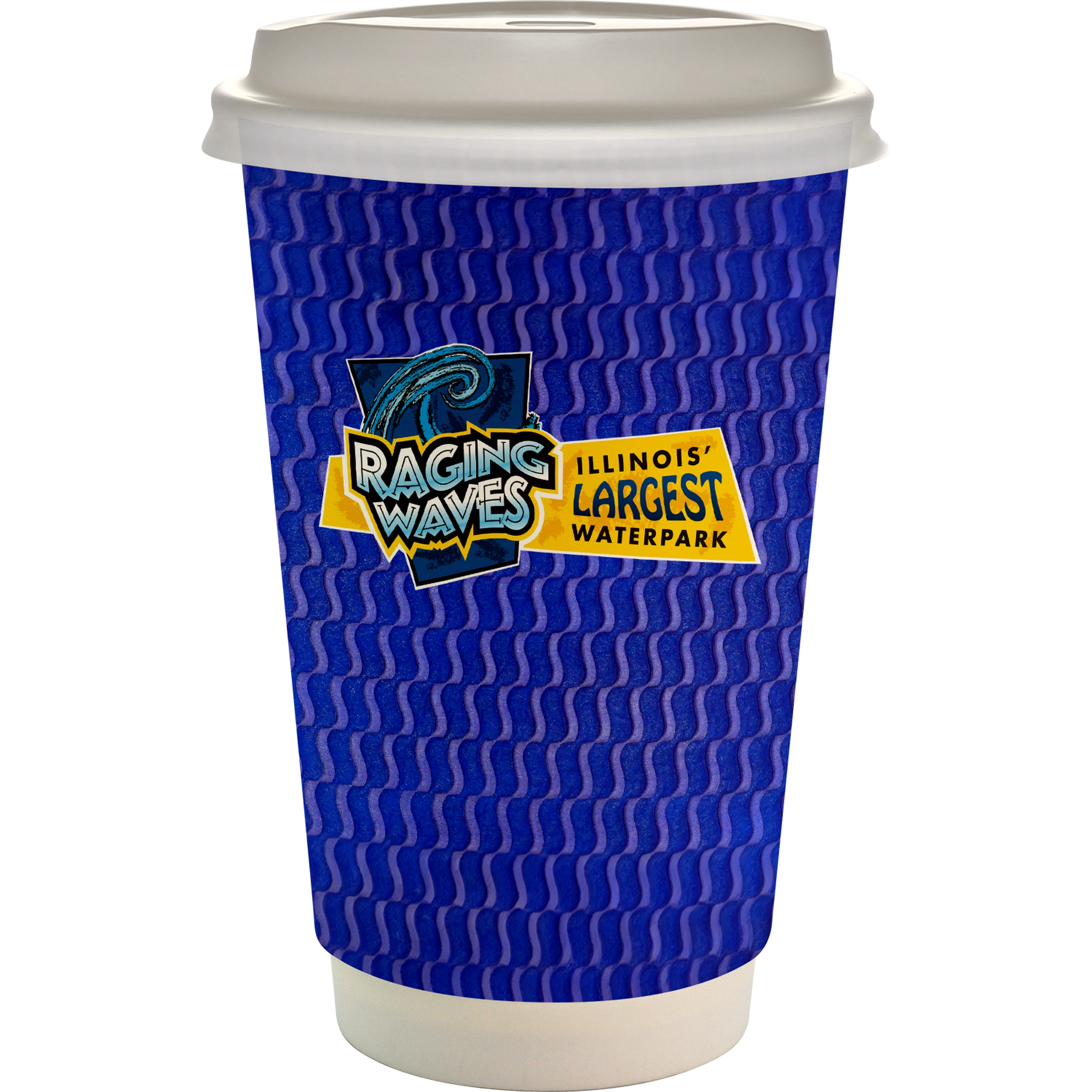 16 oz. Full Color Wave Paper Cup With Lid 1