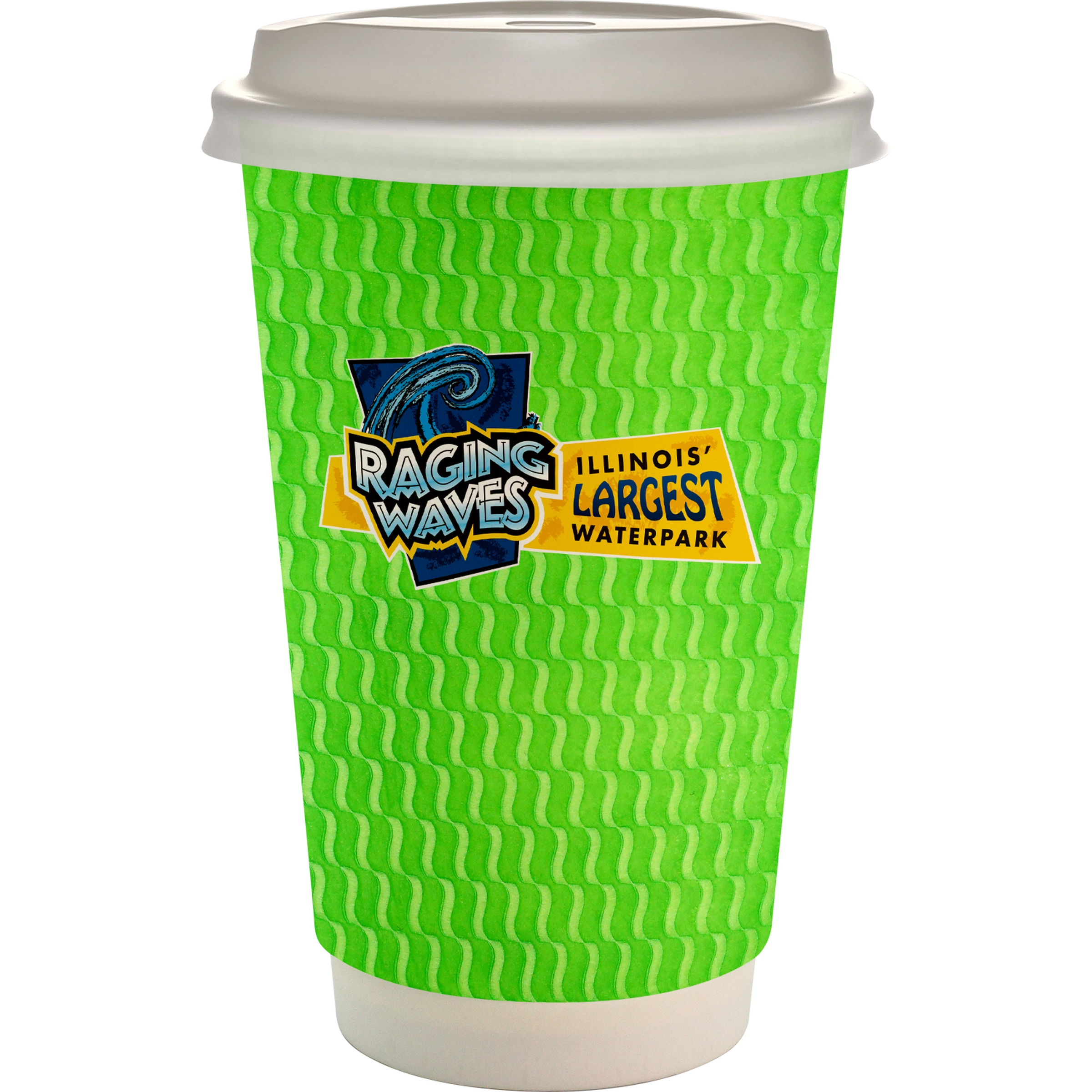 16 oz. Full Color Wave Paper Cup With Lid 1
