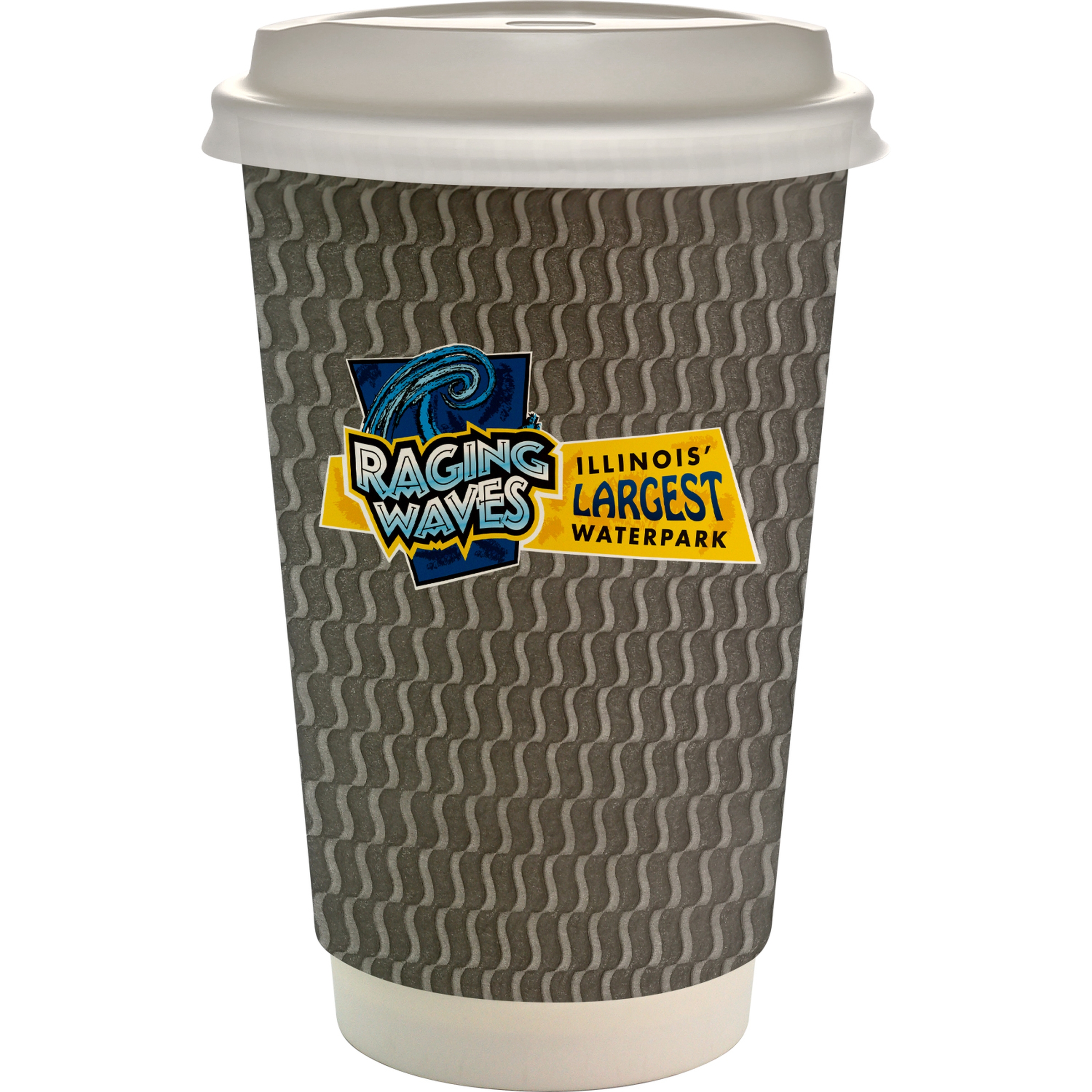 16 oz. Full Color Wave Paper Cup With Lid 1