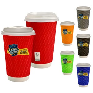 16 oz. Full Color Wave Paper Cup With Lid 1 16 oz. Full Color Wave Paper Cup With Lid 1