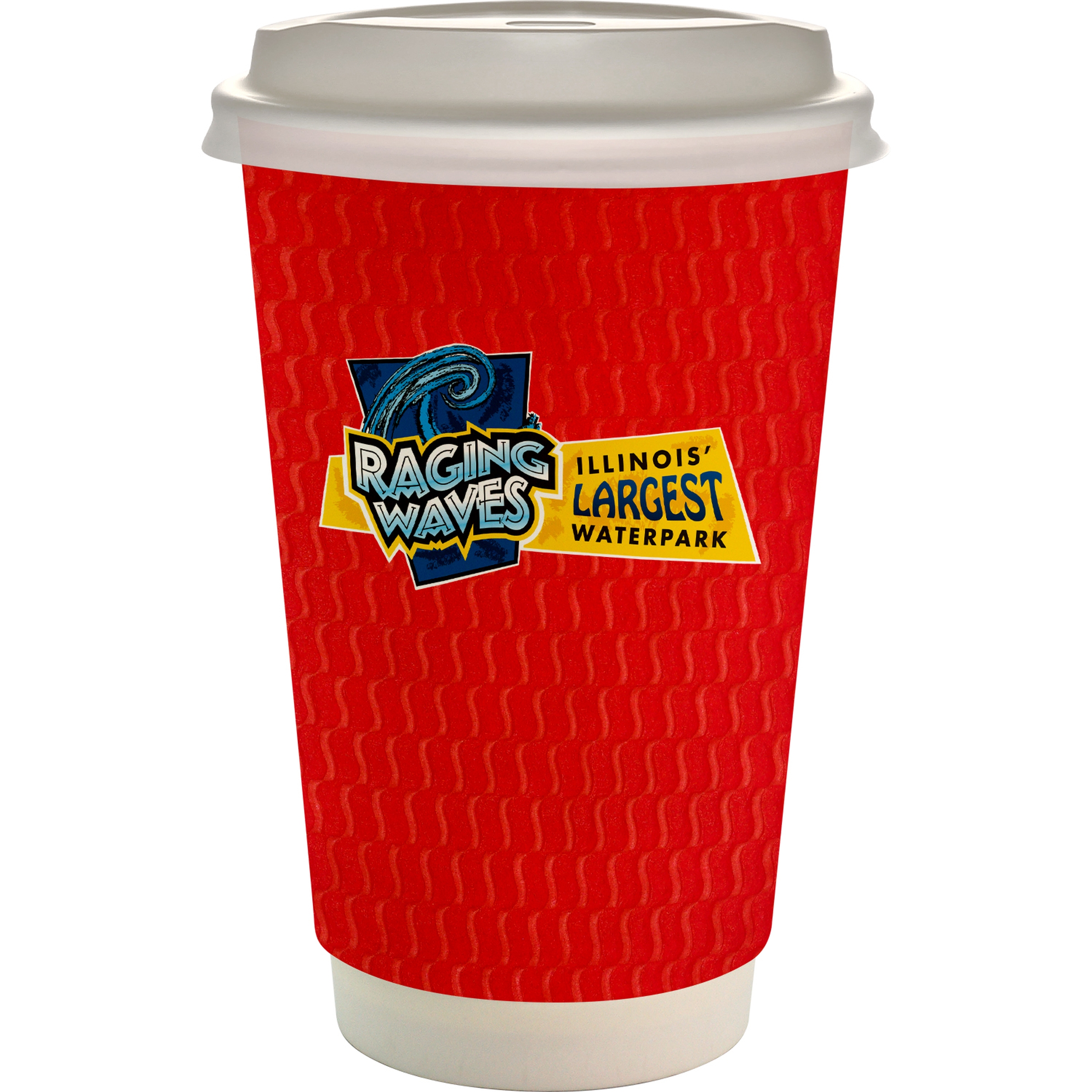 16 oz. Full Color Wave Paper Cup With Lid 1