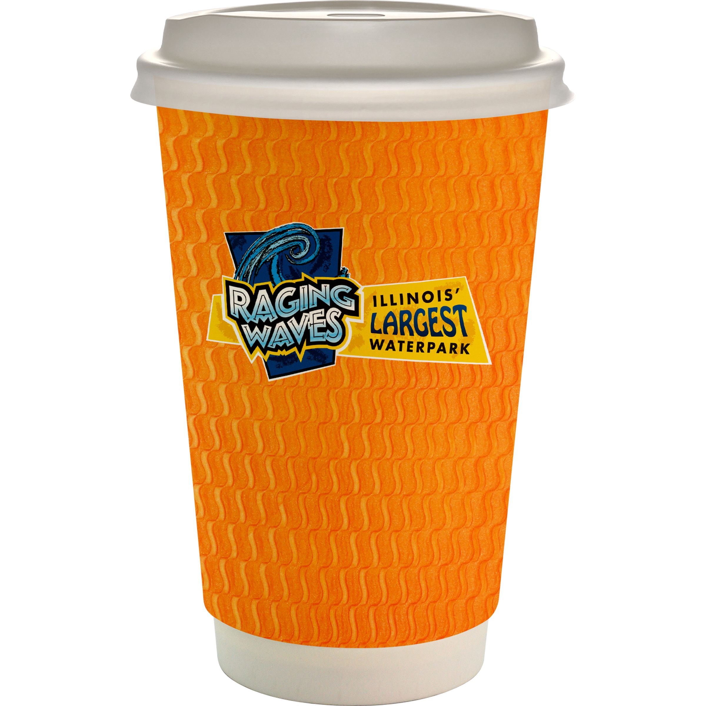 16 oz. Full Color Wave Paper Cup With Lid 1