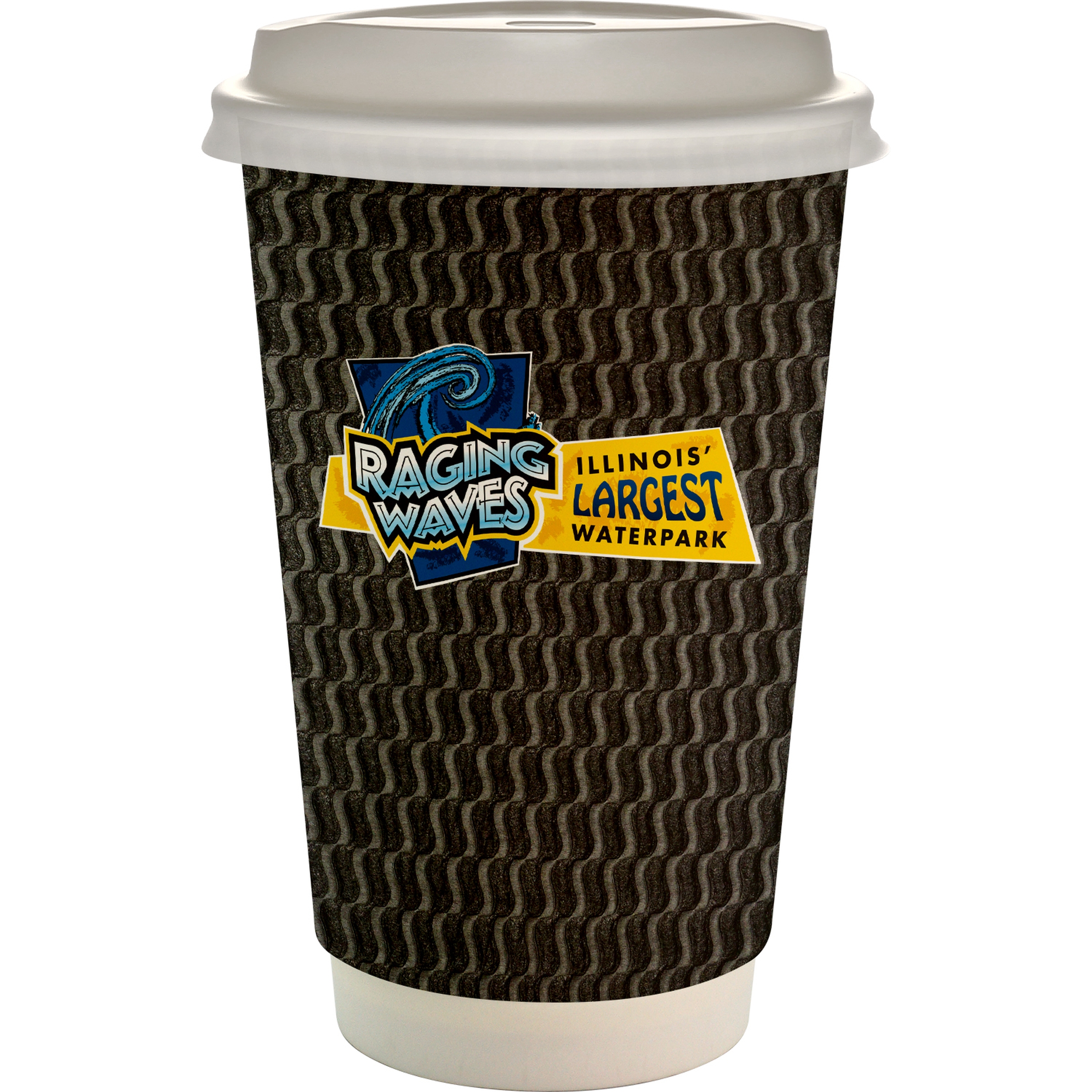 16 oz. Full Color Wave Paper Cup With Lid 1
