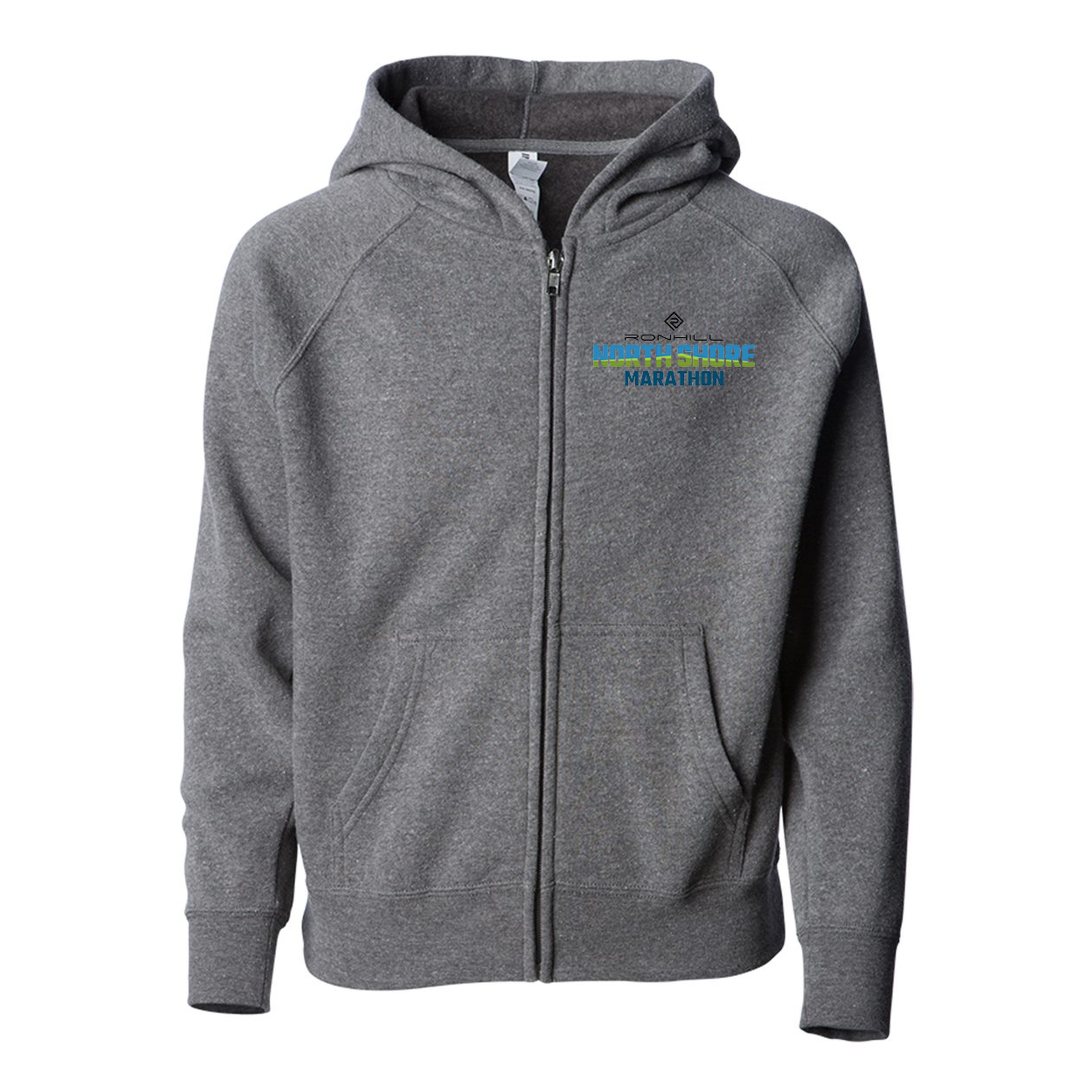 Independent Trading Co. Youth Lightweight Blend Raglan Zip Hood 1