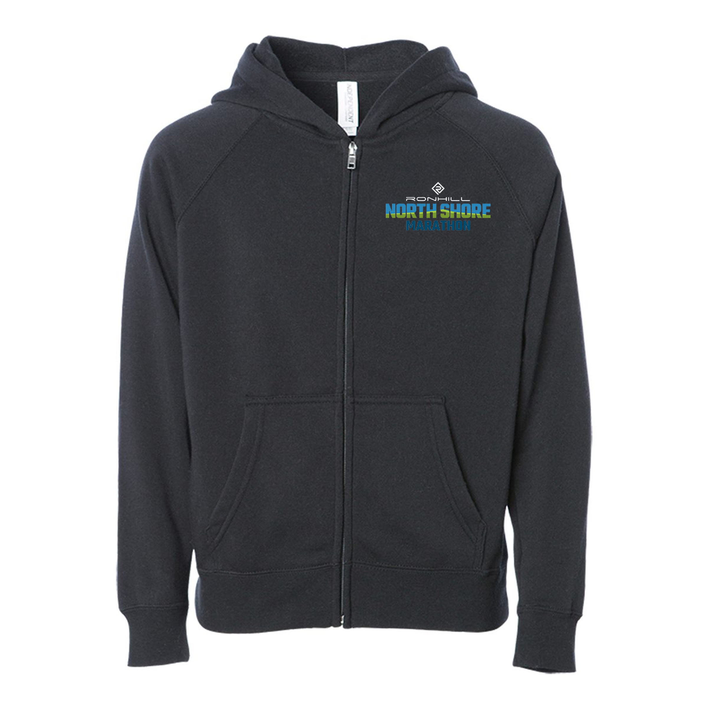 Independent Trading Co. Youth Lightweight Blend Raglan Zip Hood 1