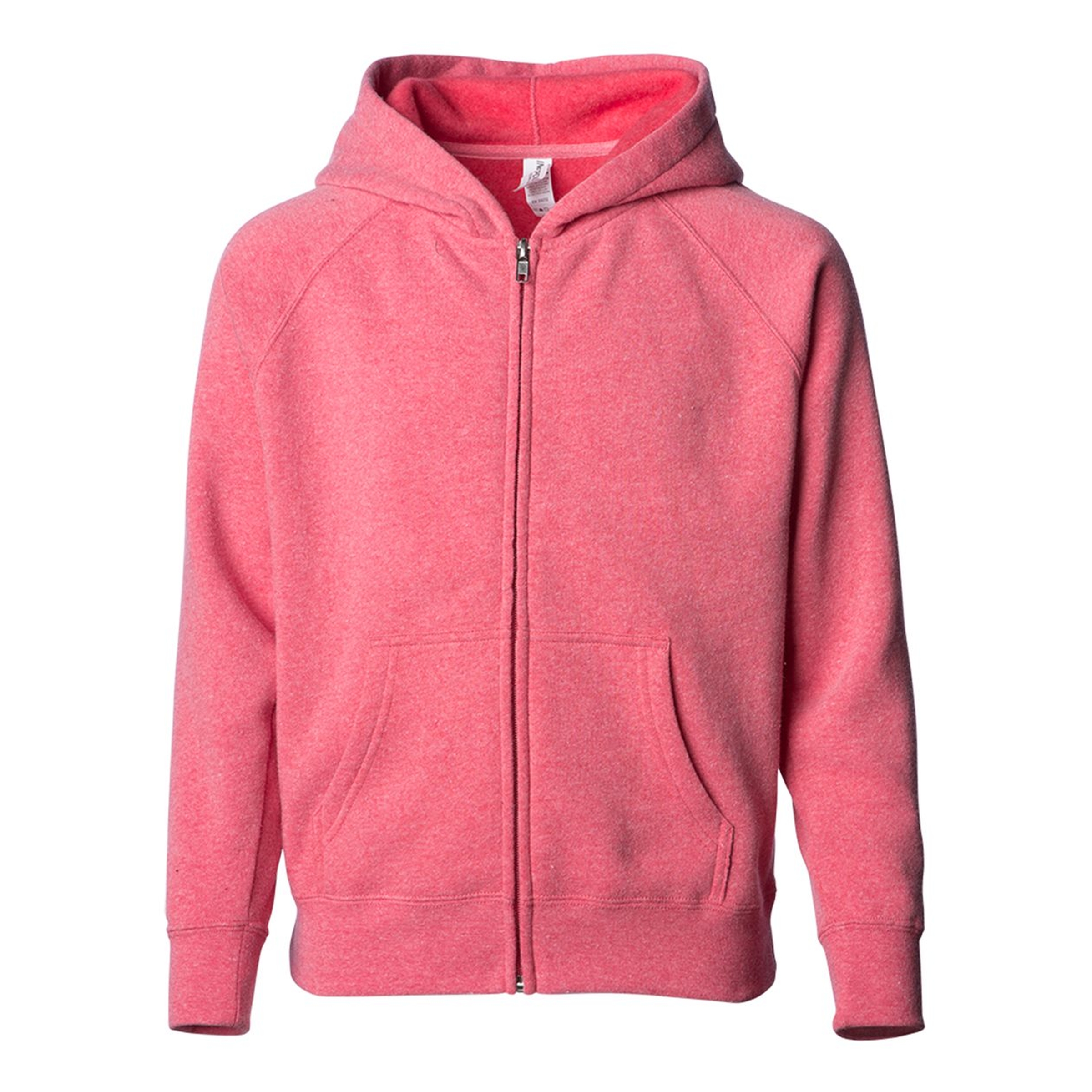 Independent Trading Co. Youth Lightweight Blend Raglan Zip Hood 1