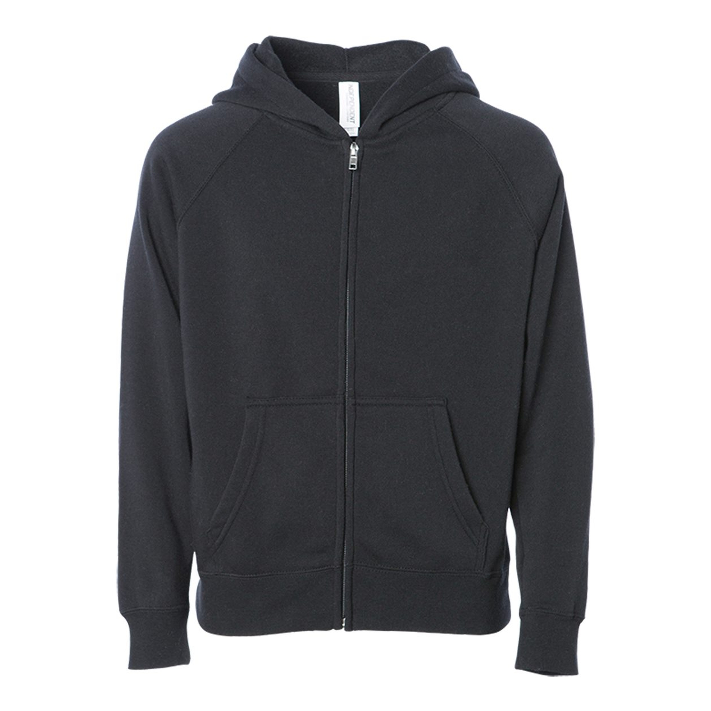 Independent Trading Co. Youth Lightweight Blend Raglan Zip Hood 1