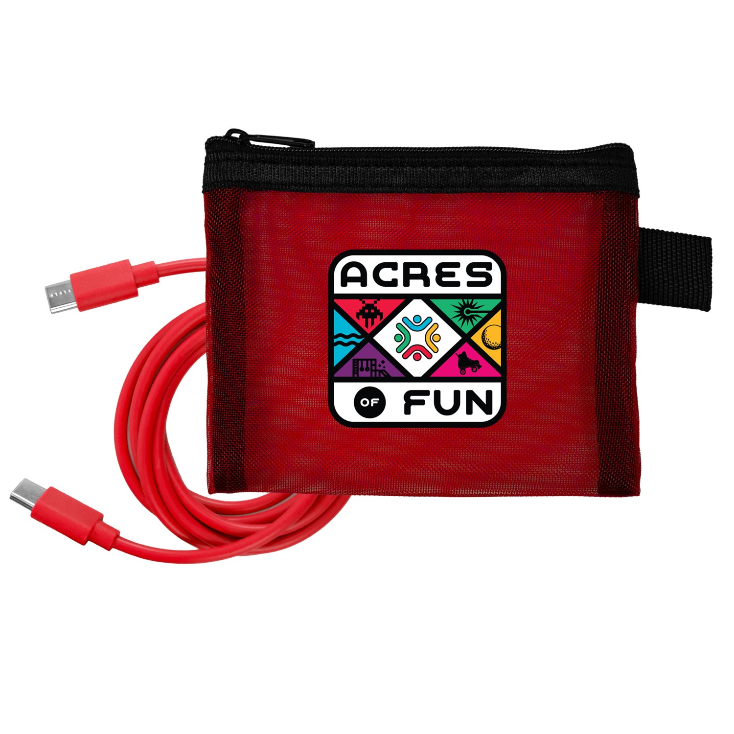 Recycled Mesh 4' C to C Cable Pouch 1