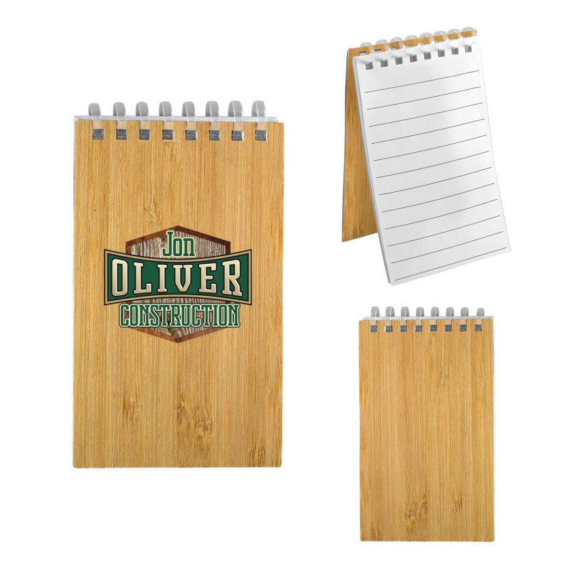 3" X 5" Bamboo Spiral Notebook 1 3" X 5" Bamboo Spiral Notebook 1