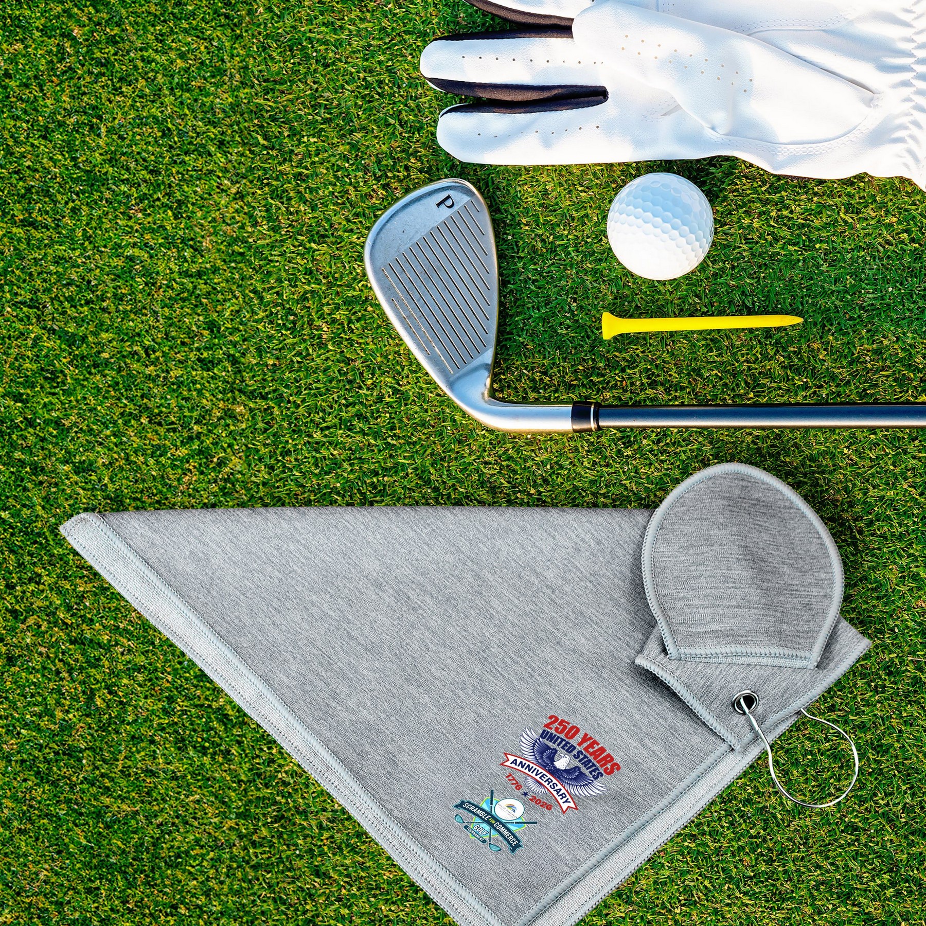 Patriotic Heather Golf Towel 1