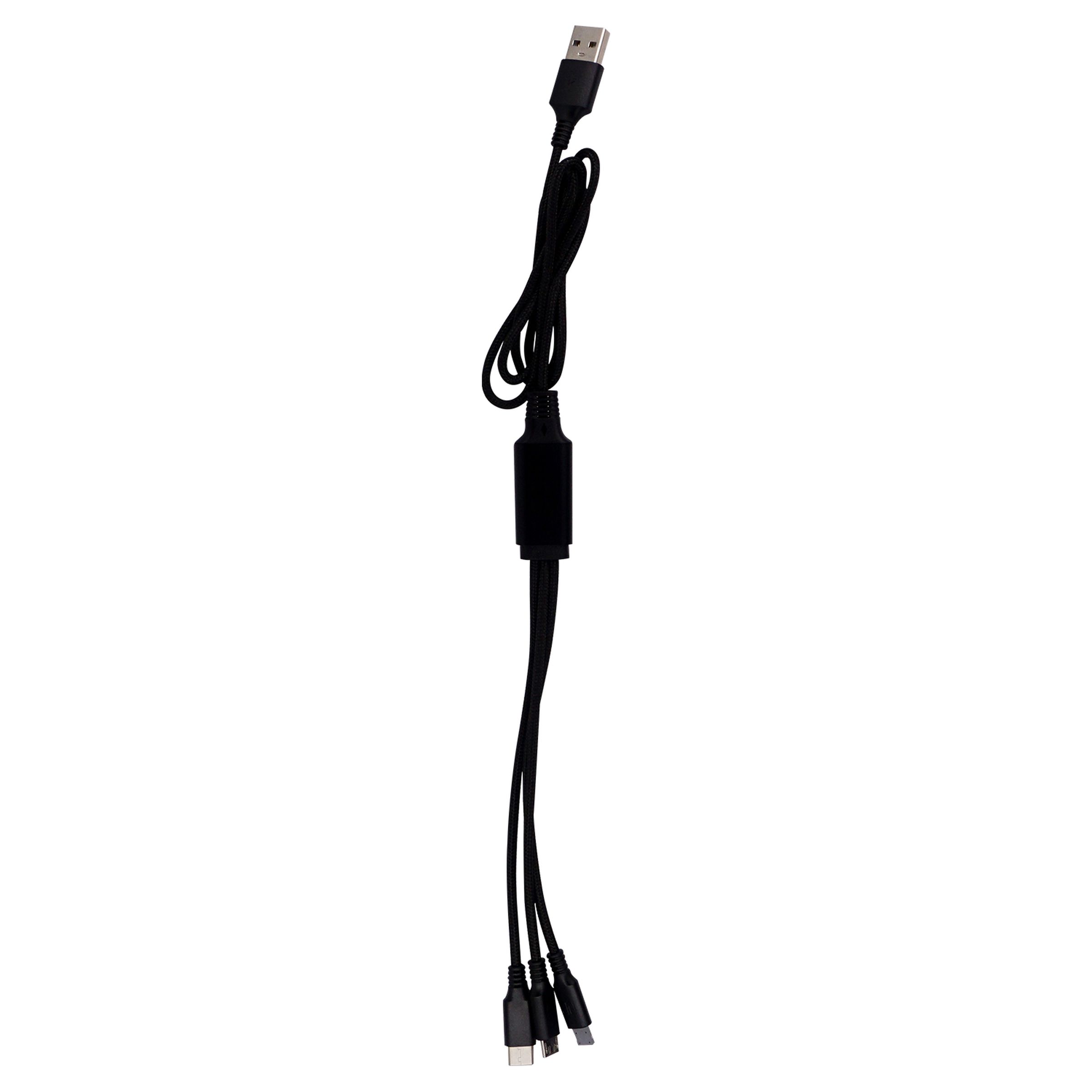 3' Metallic Logo Light Up Cable with Type C USB 1