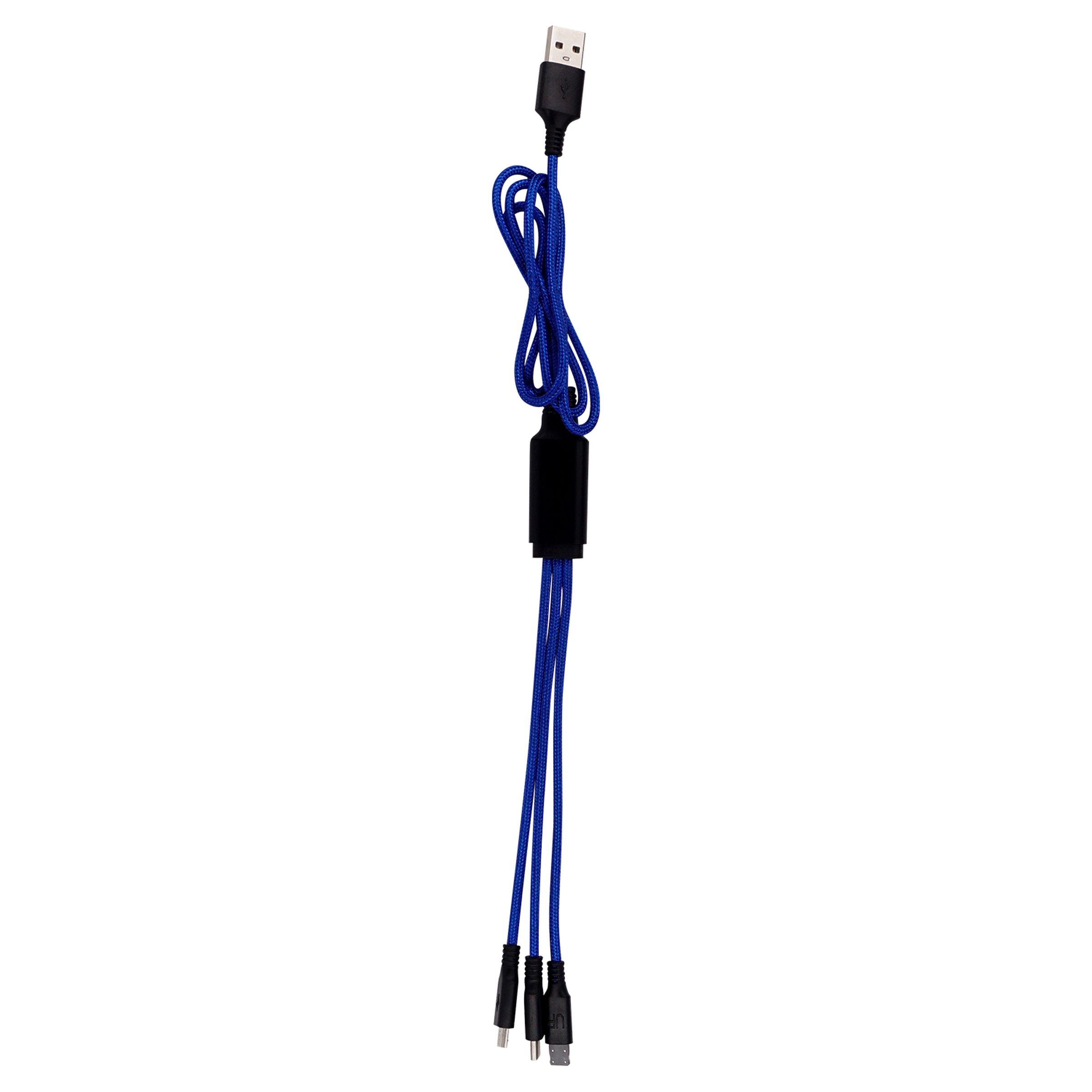 3' Metallic Logo Light Up Cable with Type C USB 1
