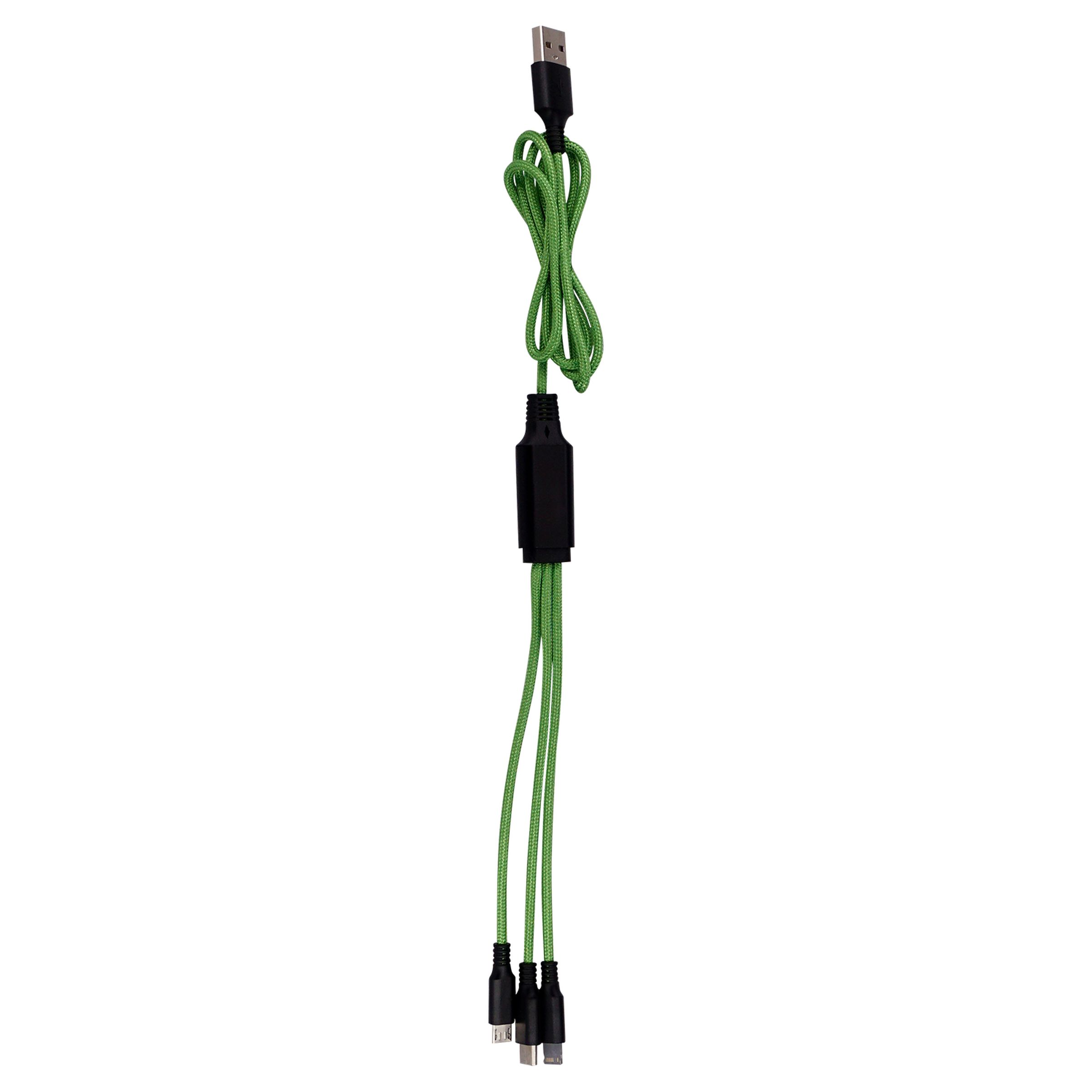 3' Metallic Logo Light Up Cable with Type C USB 1