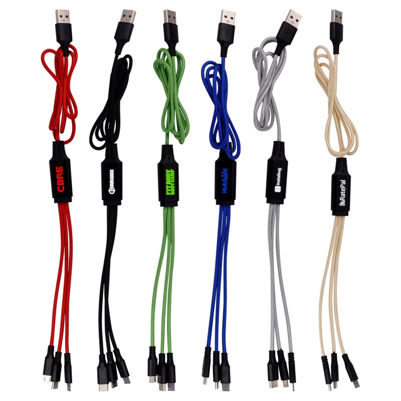 3%27 Metallic Logo Light Up Cable with Type C USB 1 3%27 Metallic Logo Light Up Cable with Type C USB 1