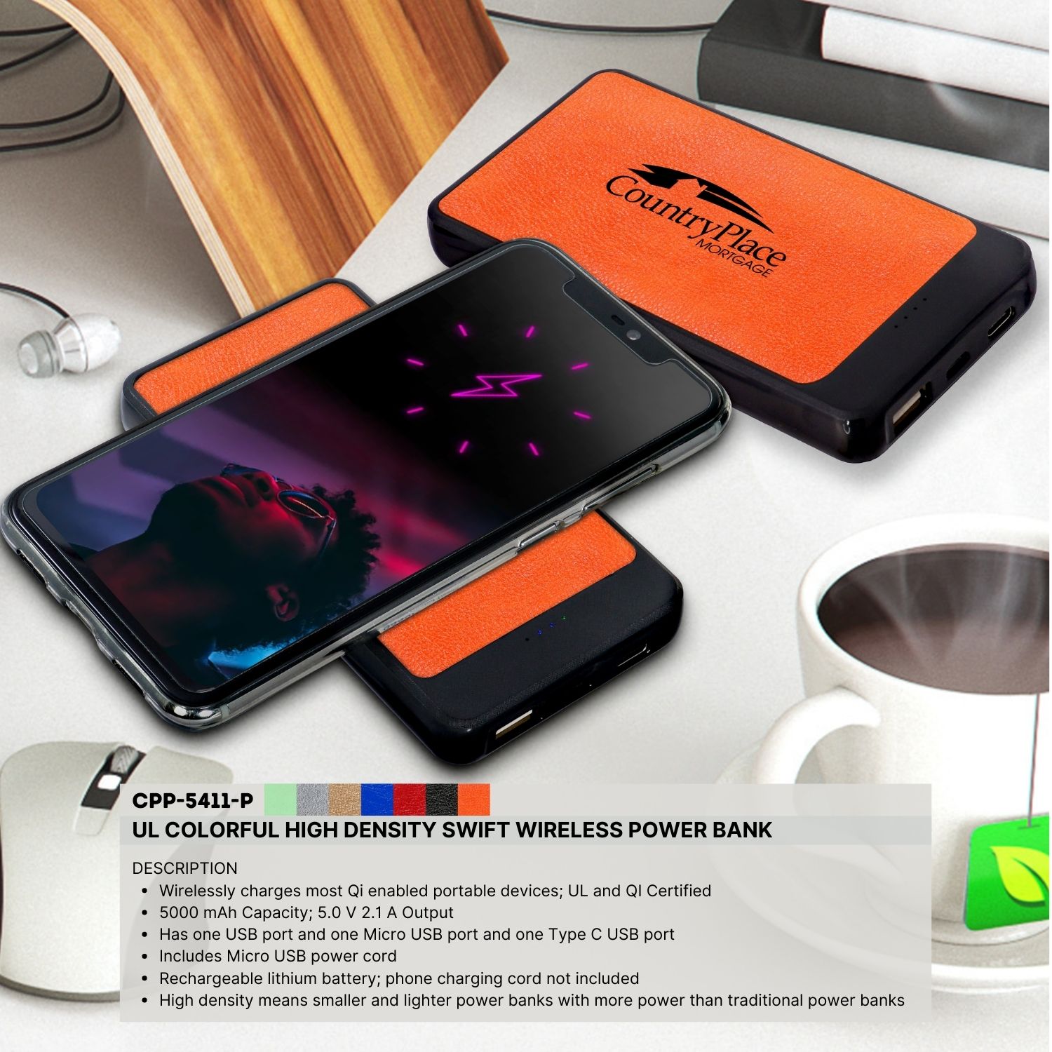 UL Colorful High Density Swift Wireless Power Bank 1