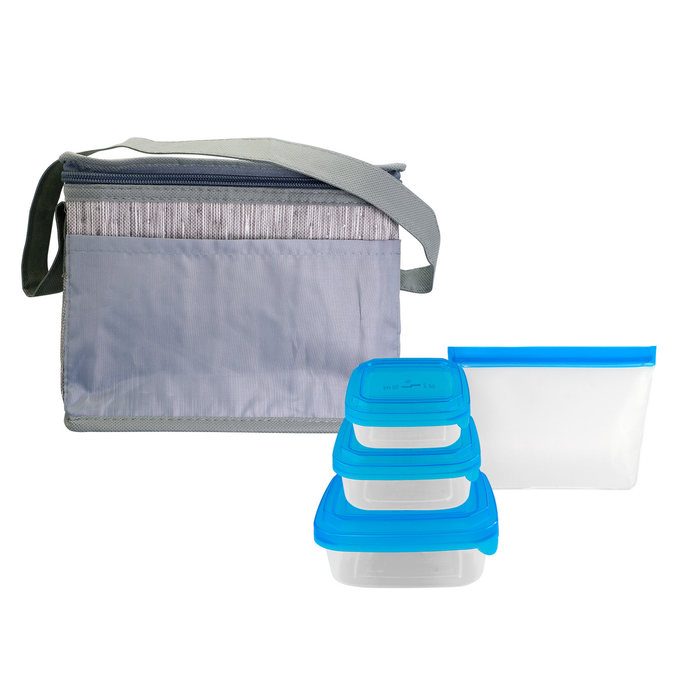 Gray Graph Portion Control Reusable Lunch Set 1