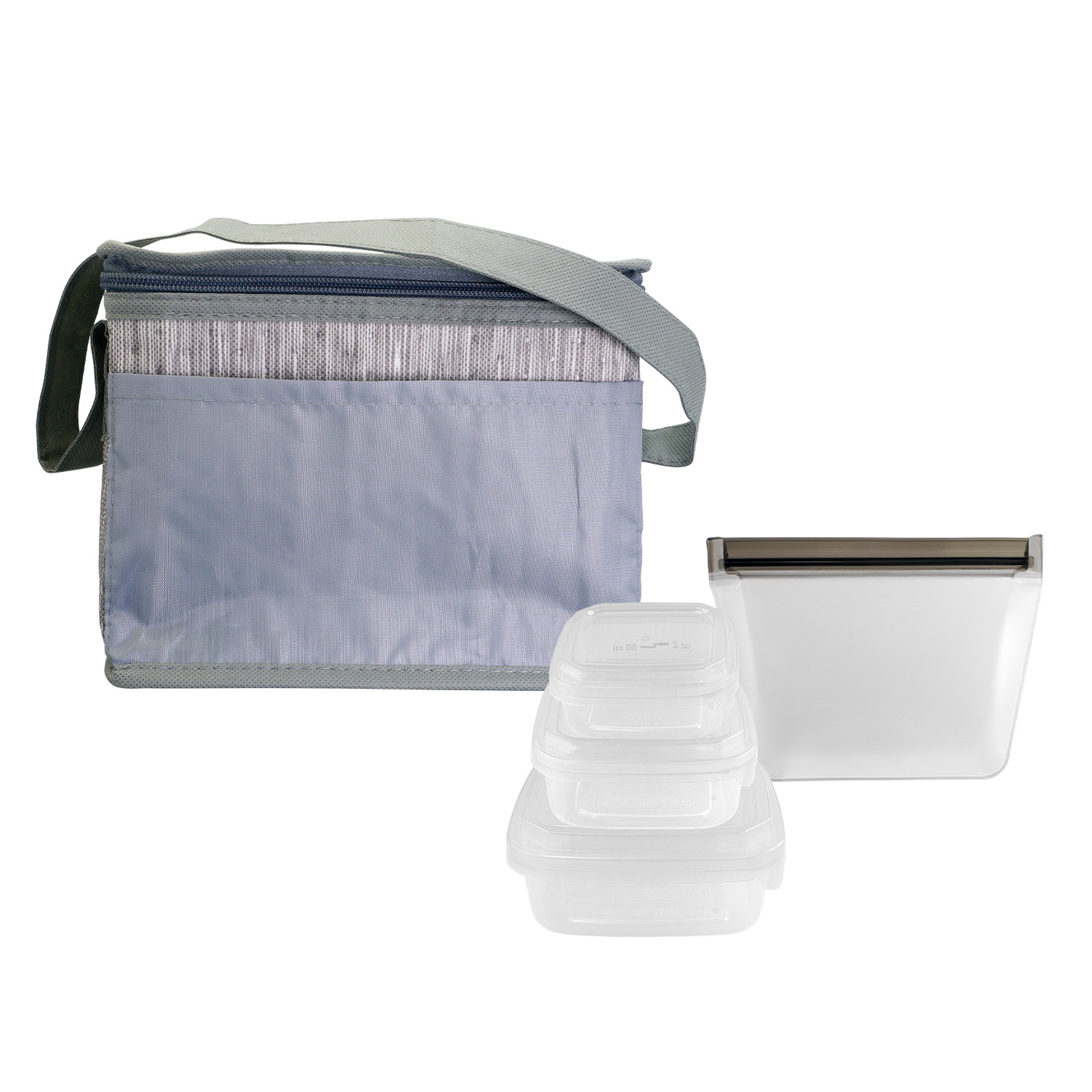 Gray Graph Portion Control Reusable Lunch Set 1