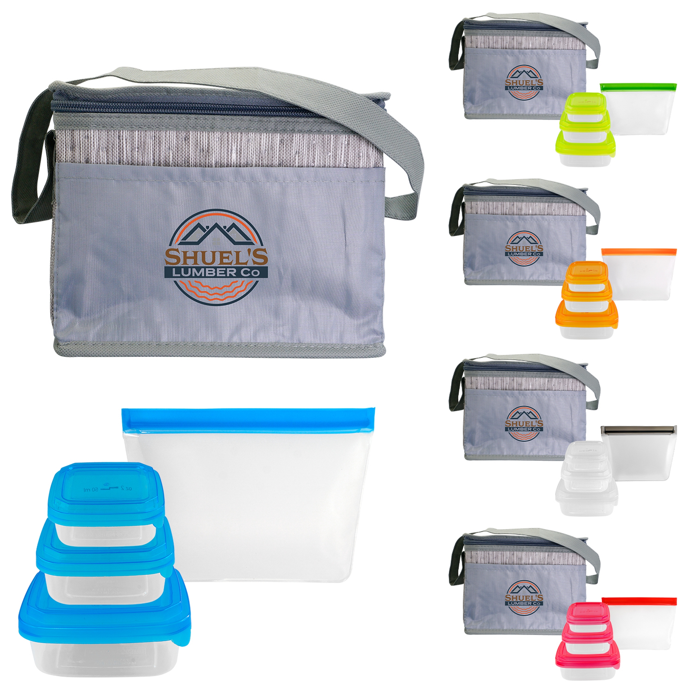 Gray Graph Portion Control Reusable Lunch Set 1