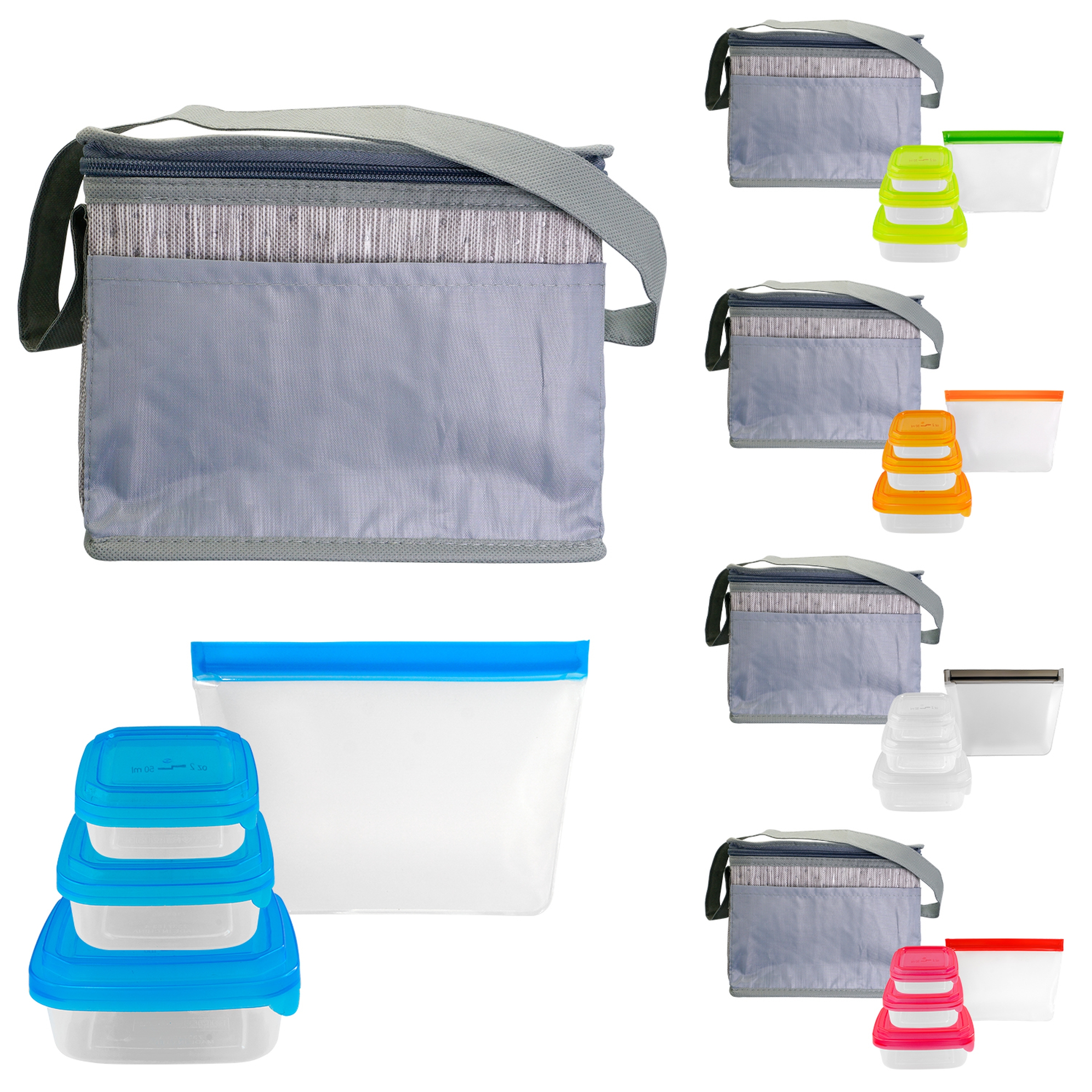 Gray Graph Portion Control Reusable Lunch Set 1