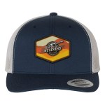 Yupoong Classics® Six-Panel Retro Trucker Cap - Navy Blue/Silver Yupoong Classics® Six-Panel Retro Trucker Cap - Navy Blue/Silver