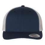 Yupoong Classics® Six-Panel Retro Trucker Cap - Navy Blue/Silver Yupoong Classics® Six-Panel Retro Trucker Cap - Navy Blue/Silver