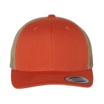 Yupoong Classics® Six-Panel Retro Trucker Cap - Rustic Orange/Khaki Yupoong Classics® Six-Panel Retro Trucker Cap - Rustic Orange/Khaki
