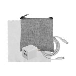 Recycled A+C to C Cable, Wall & Cloth Set - White Recycled A+C to C Cable, Wall & Cloth Set - White