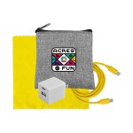 Recycled A+C to C Cable, Wall & Cloth Set - Yellow Recycled A+C to C Cable, Wall & Cloth Set - Yellow