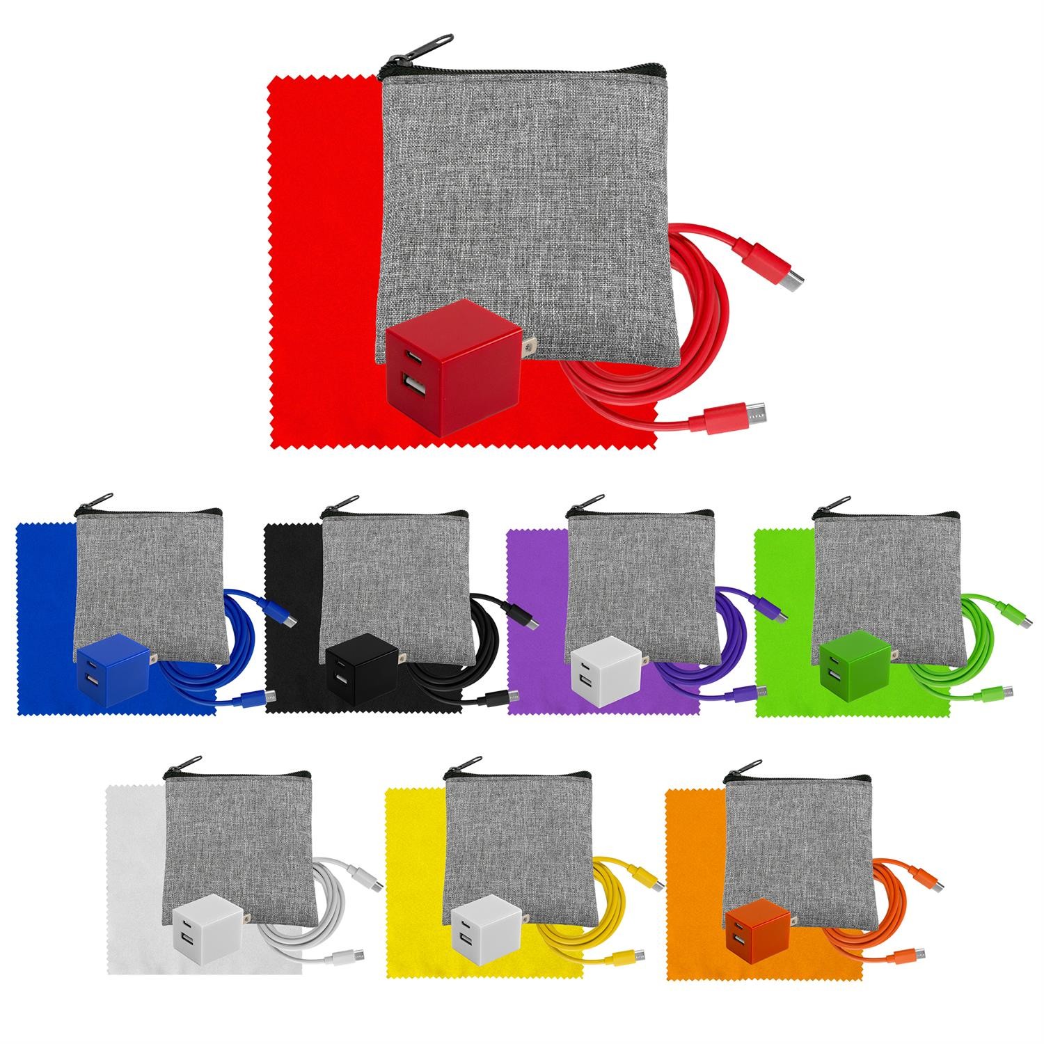 Recycled A+C to C Cable, Wall & Cloth Set 1