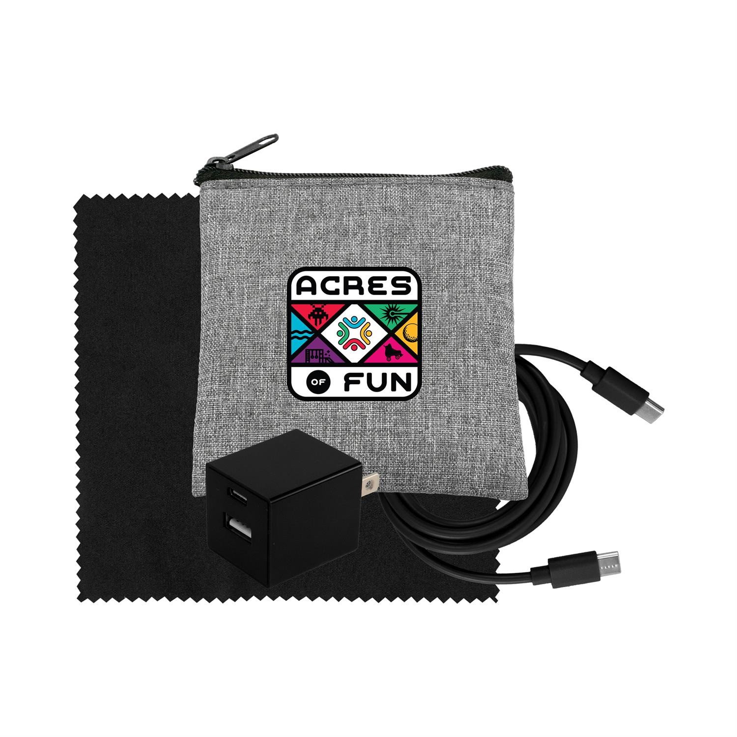 Recycled A+C to C Cable, Wall & Cloth Set 1