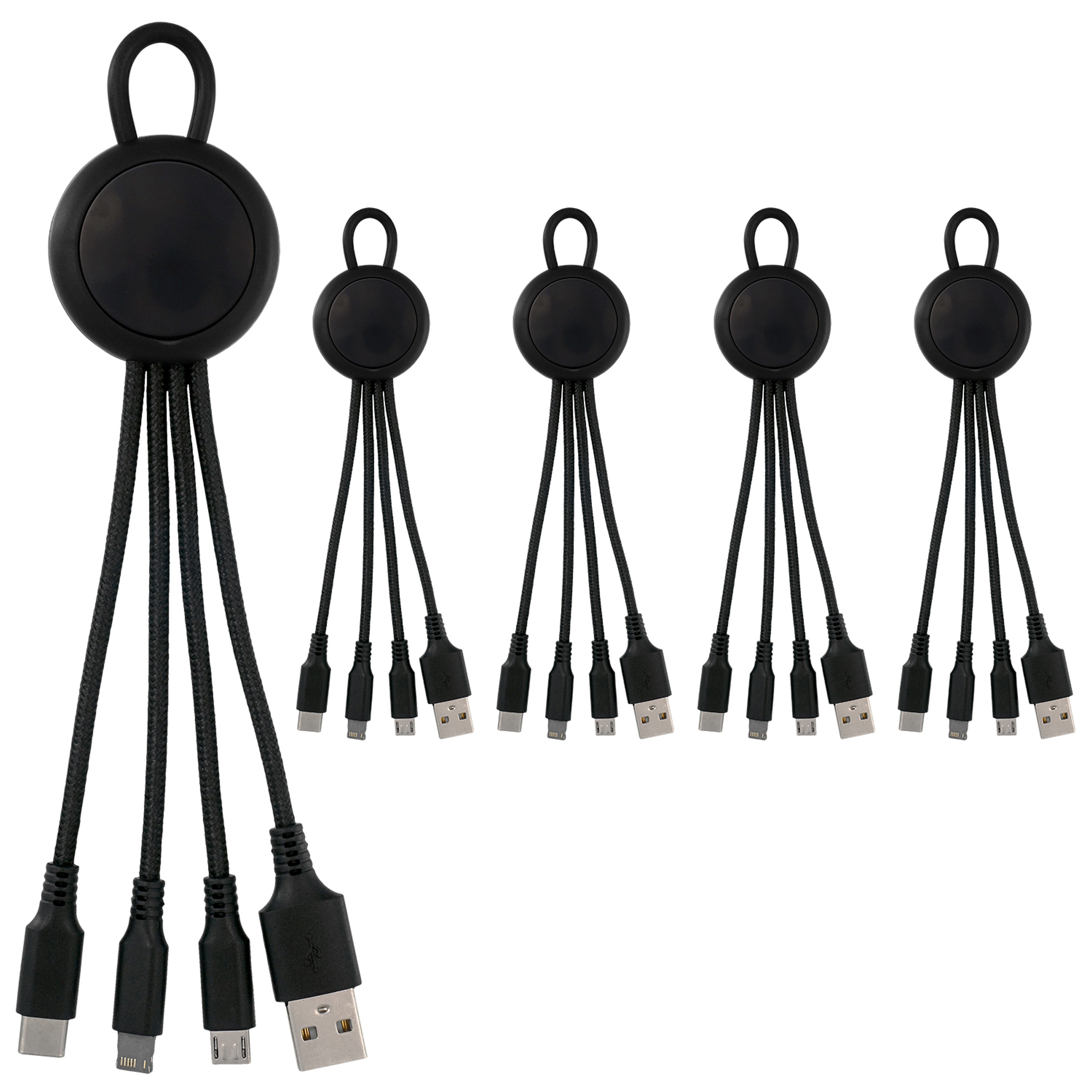 Color Light Up Loop 3-in-1 Charging Cable 1