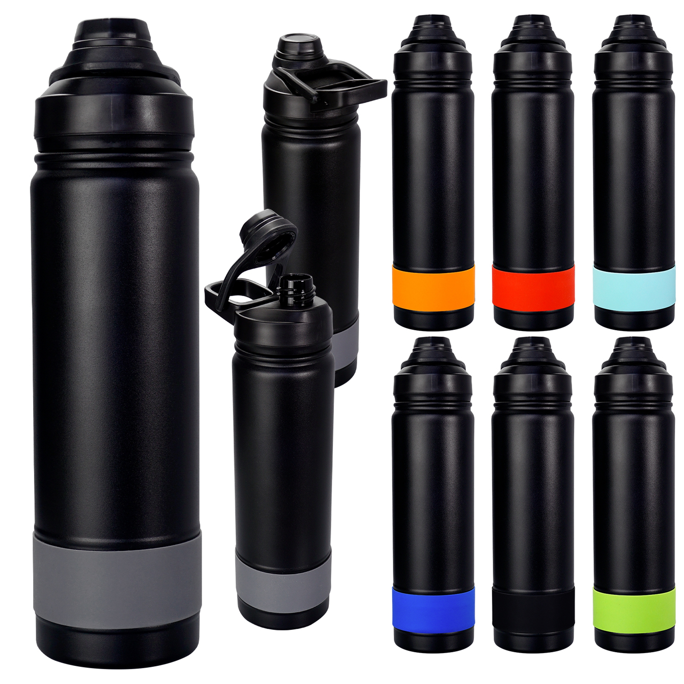 Sip Top 24 oz. Colorful Banded Bottle 1