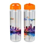Pop Up Lumina Full Color 24 oz. Bottle - Orange Logo Pop Up Lumina Full Color 24 oz. Bottle - Orange Logo