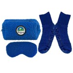 Fuzzy Travel Sleep Set - Blue Logo Fuzzy Travel Sleep Set - Blue Logo